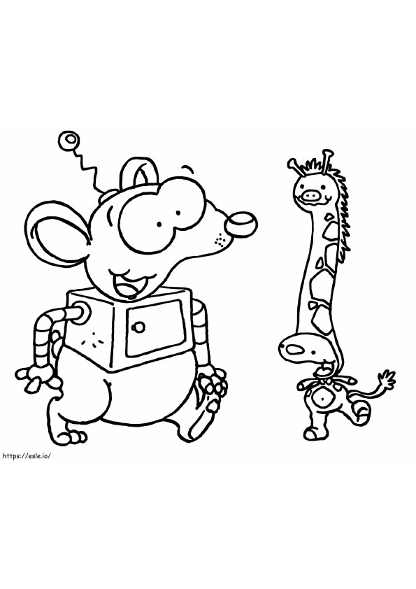 Funny Toopy And Binoo coloring page
