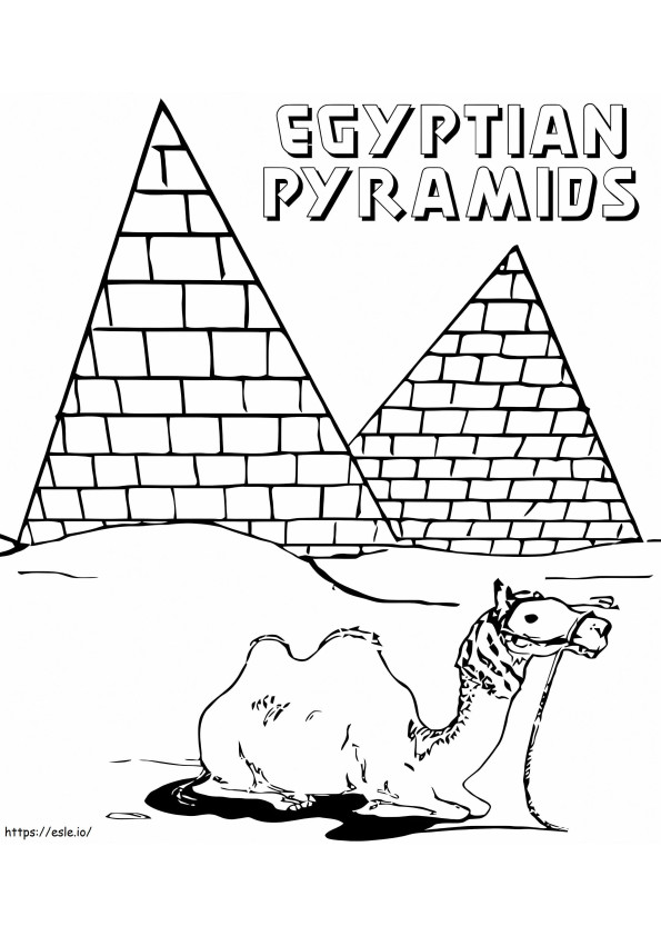 Piramidele egiptene de colorat