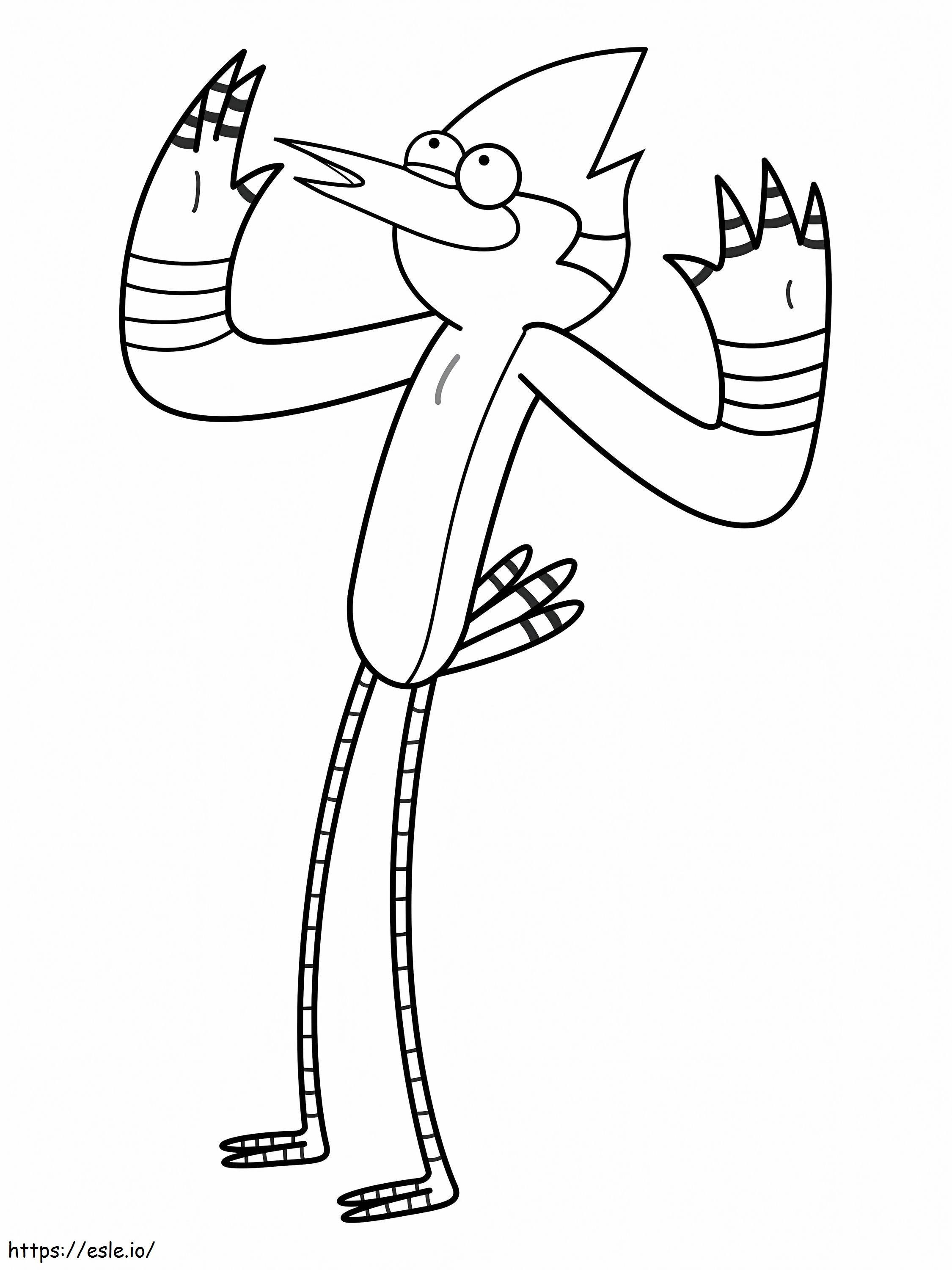 Mordecai From Regular Show coloring page