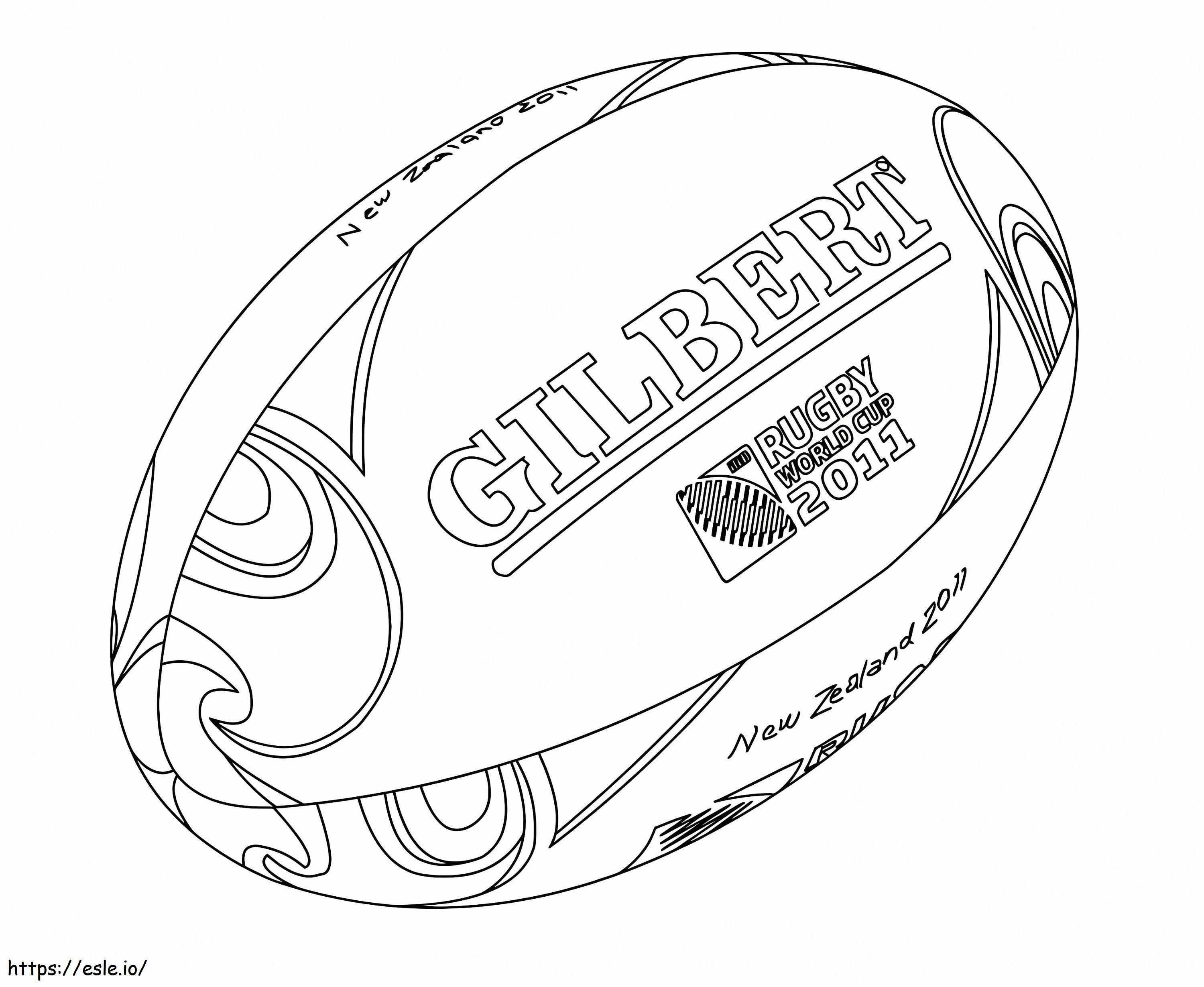 Pallone da rugby stampabile da colorare