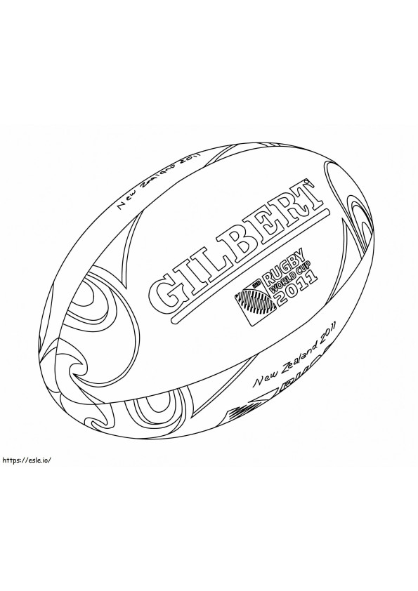 Printable Rugby Ball coloring page