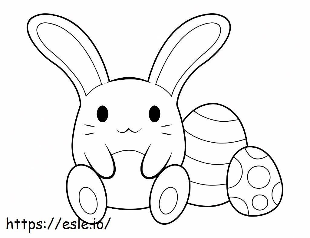 Bunny And Two Easters coloring page