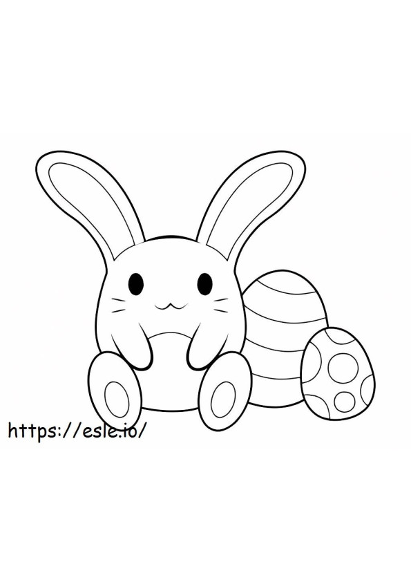 Bunny And Two Easters coloring page