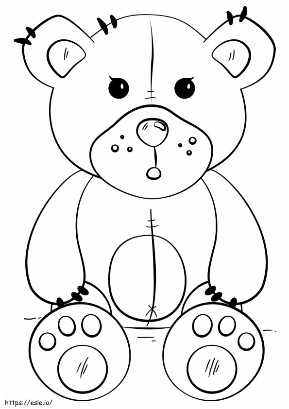 Coloriage Un ours en peluche à imprimer dessin