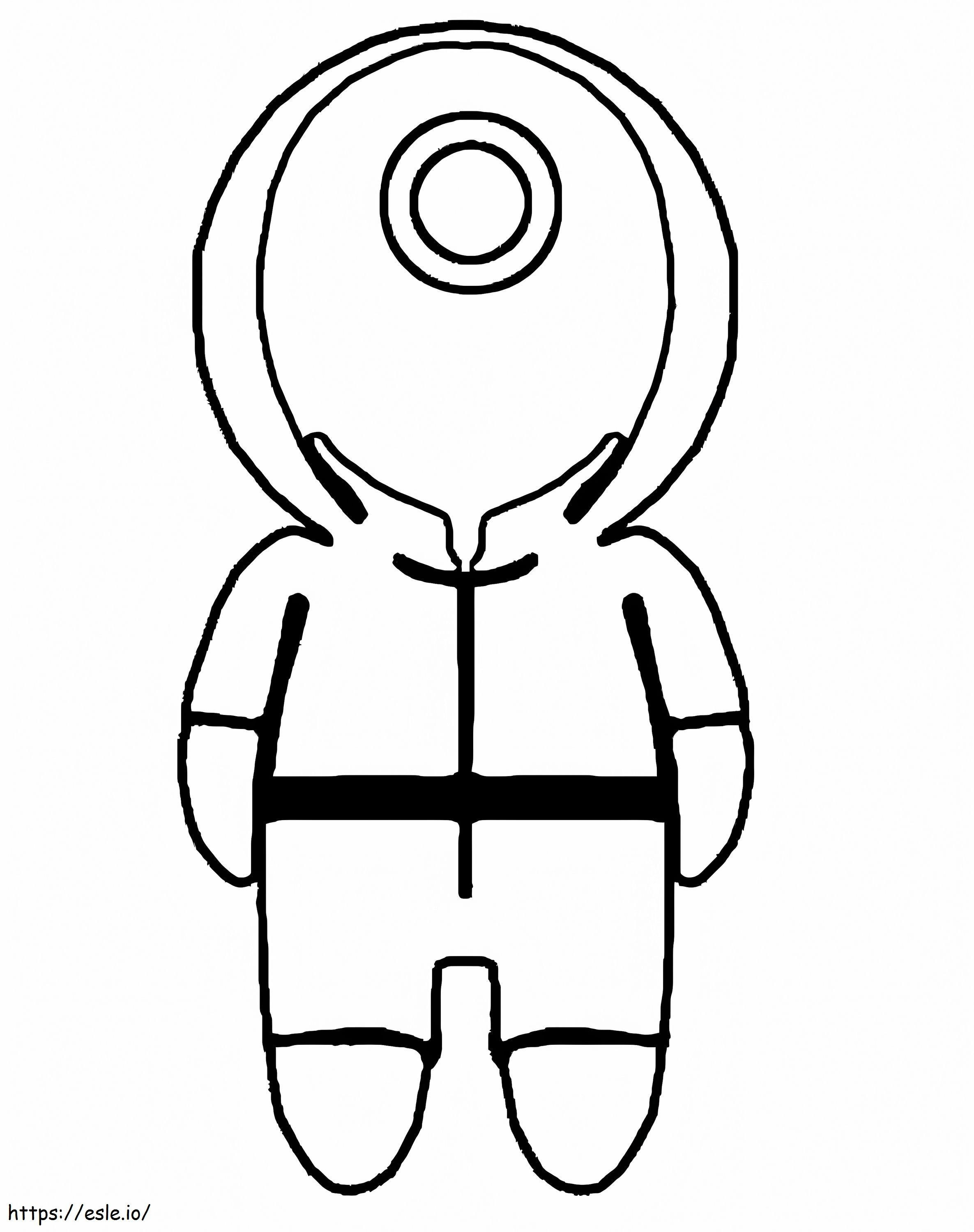 Chibi Round Red Guard Uniform coloring page
