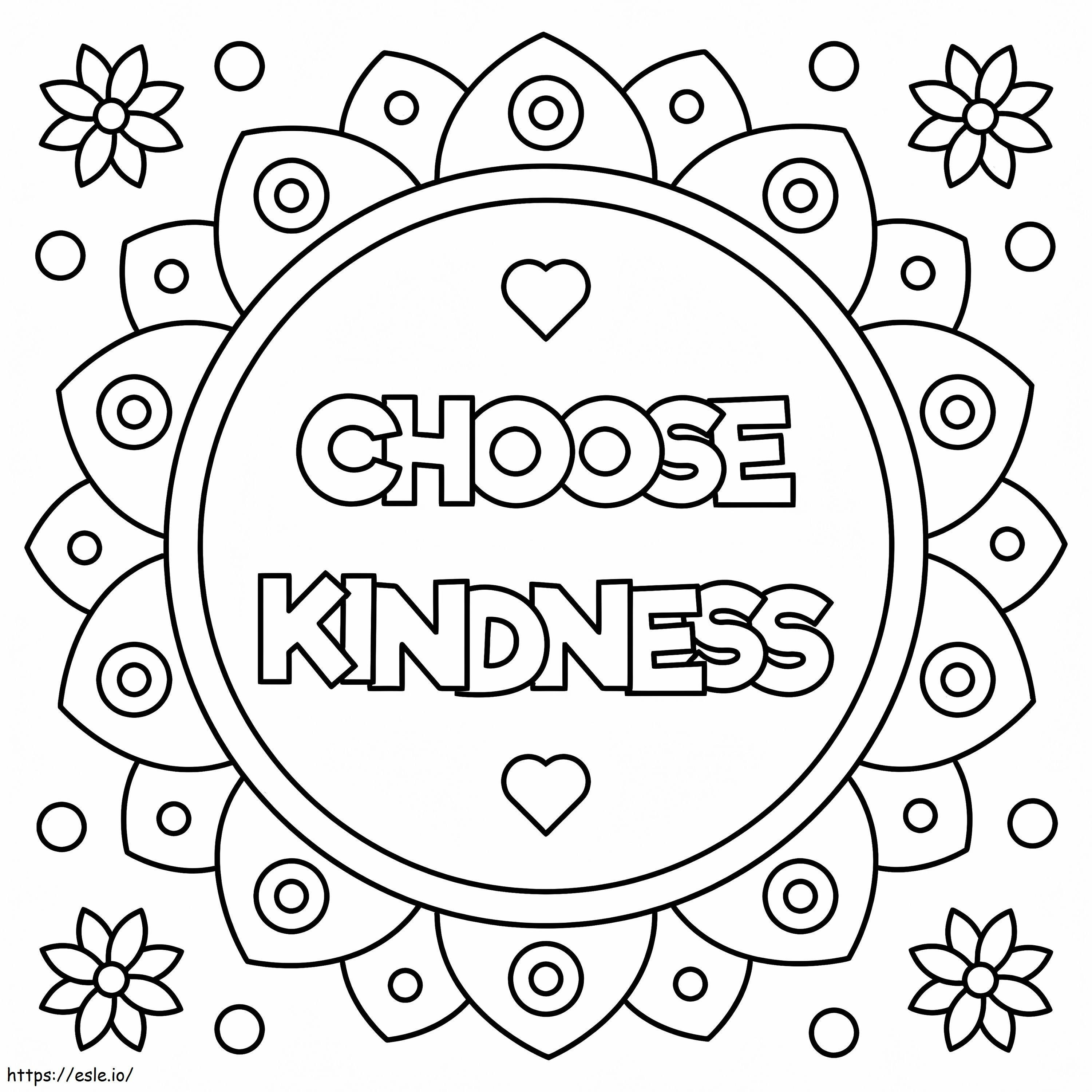 Valitse Ystävällisyys värityskuva