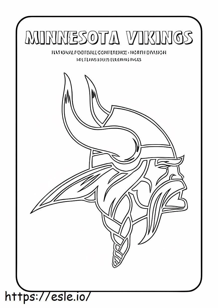 Coloriage Logo des Vikings du Minnesota à imprimer dessin
