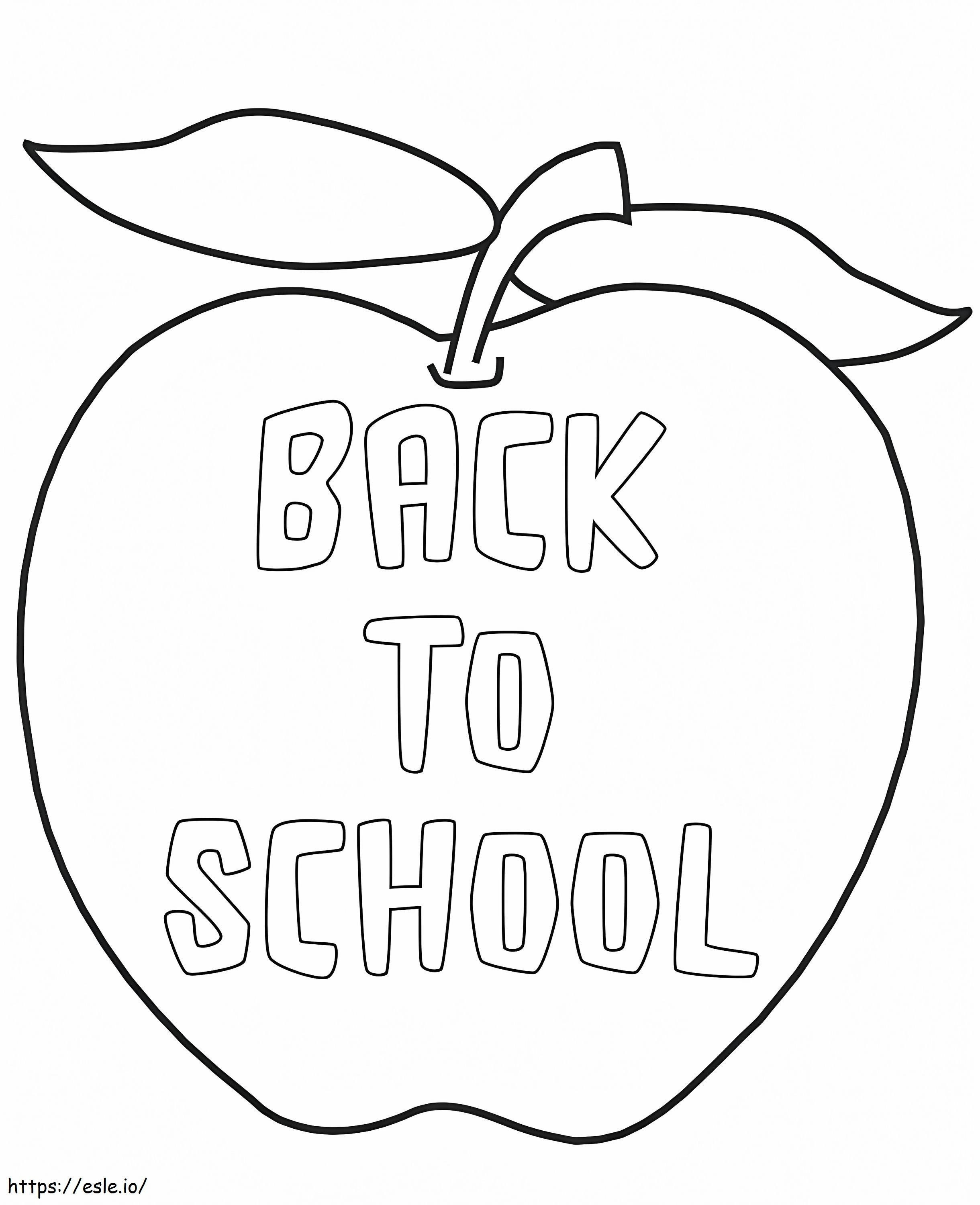 Apple Back To School coloring page