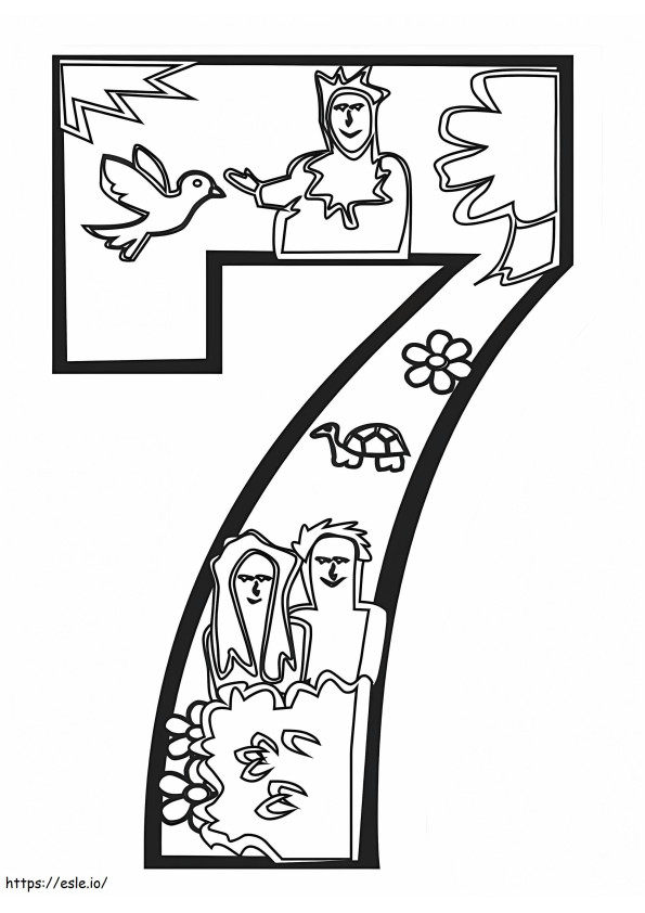 Day 7 Of Creation coloring page