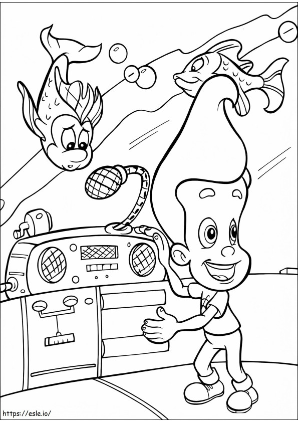 Jimmy Neutron Free Printable coloring page