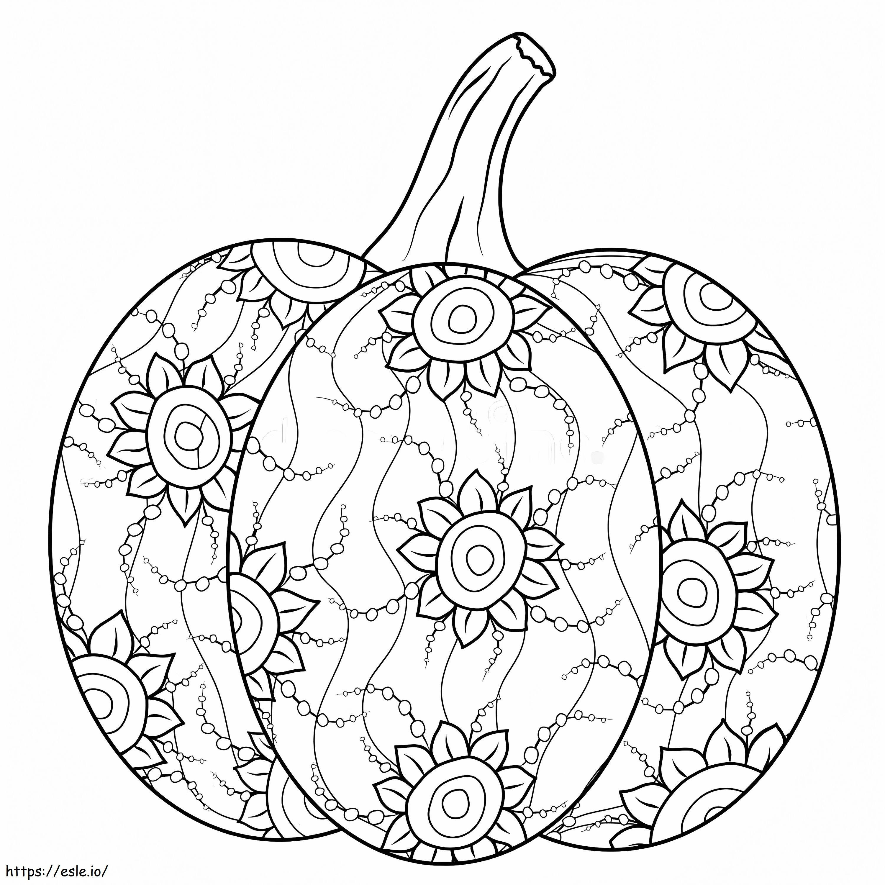 Mandala Pumpkin coloring page