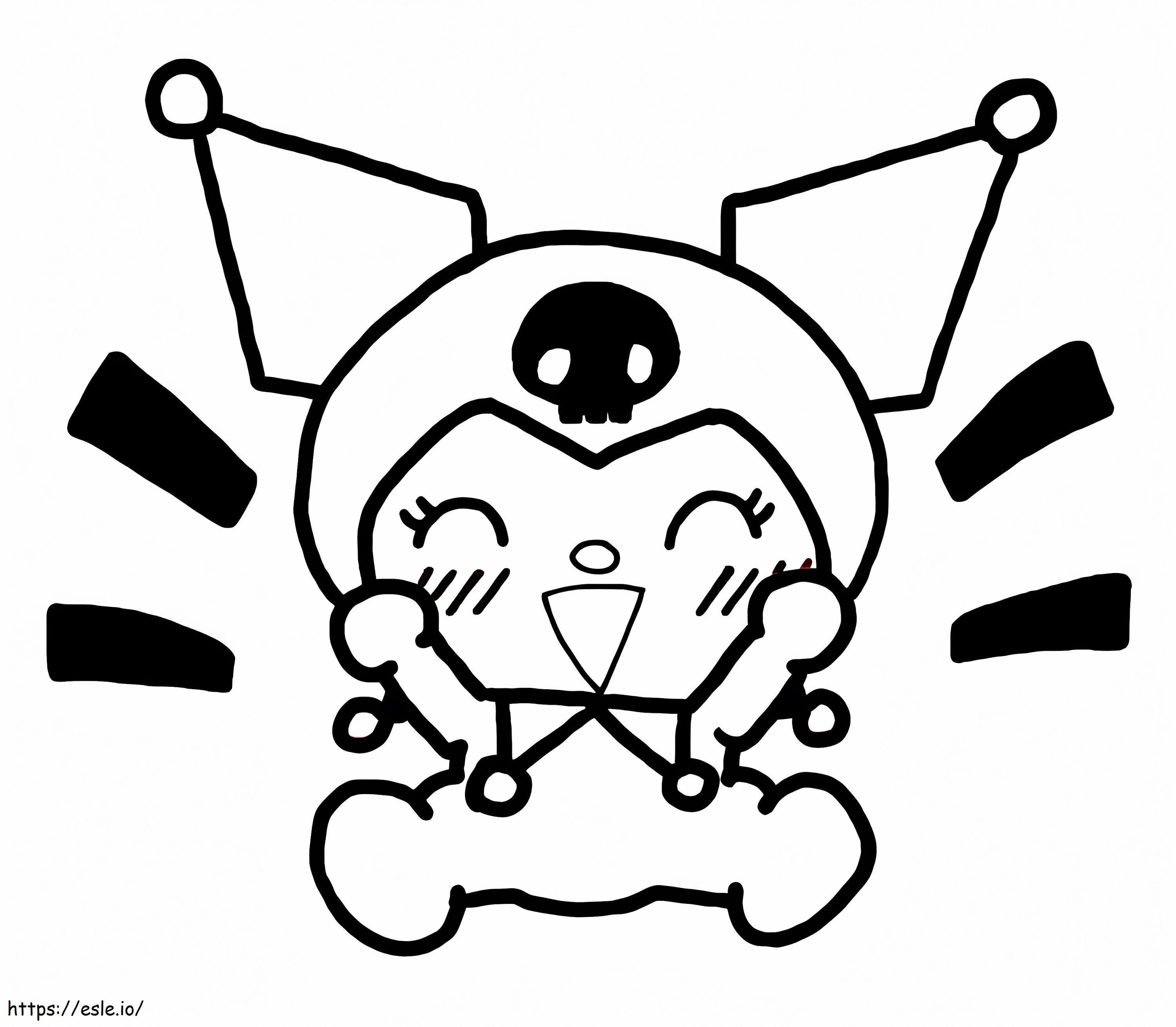 Happy Kuromi coloring page
