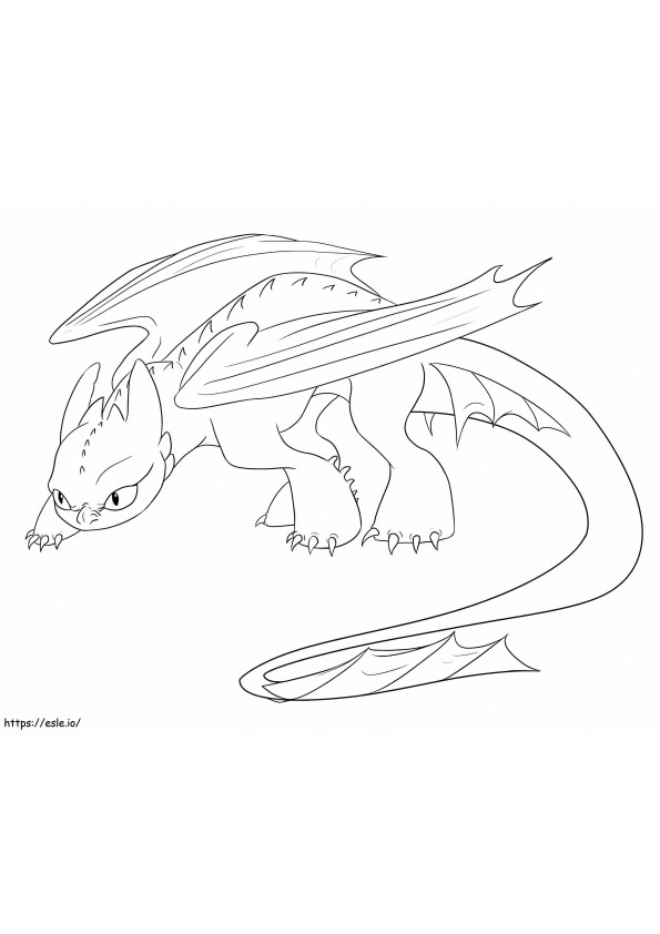 Free Printable Toothless coloring page