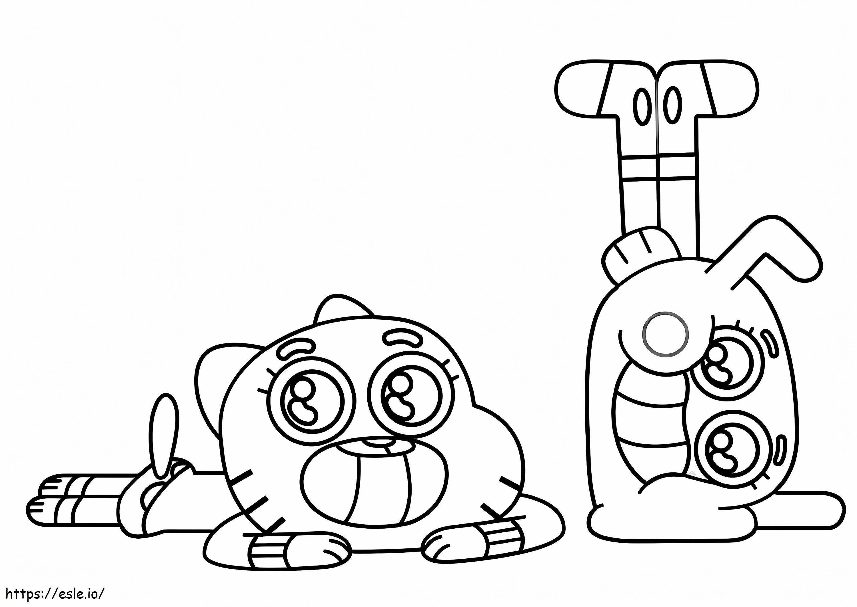 Brother Gumball And Darwin coloring page