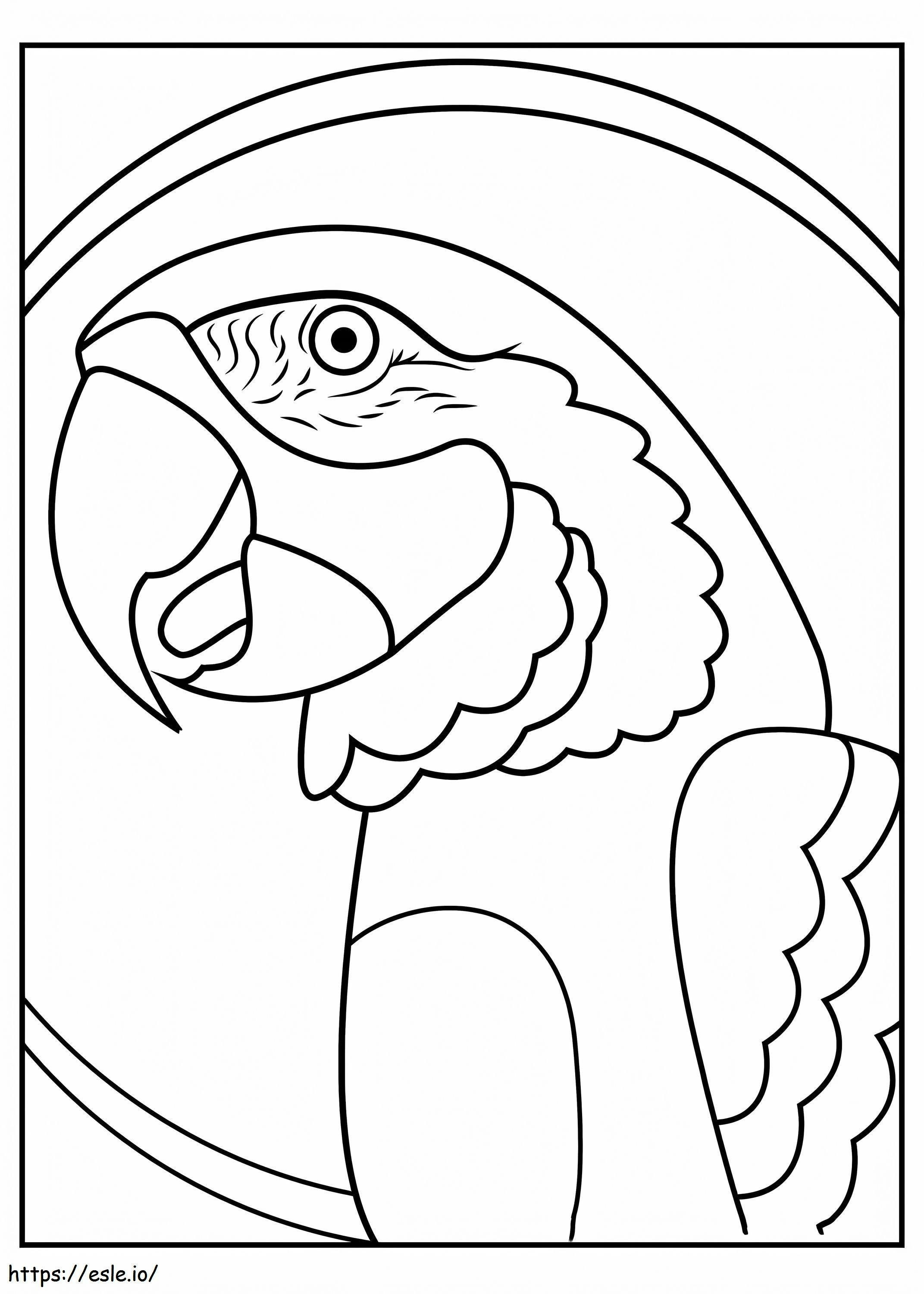 Coloriage Portrait de perroquet à imprimer dessin
