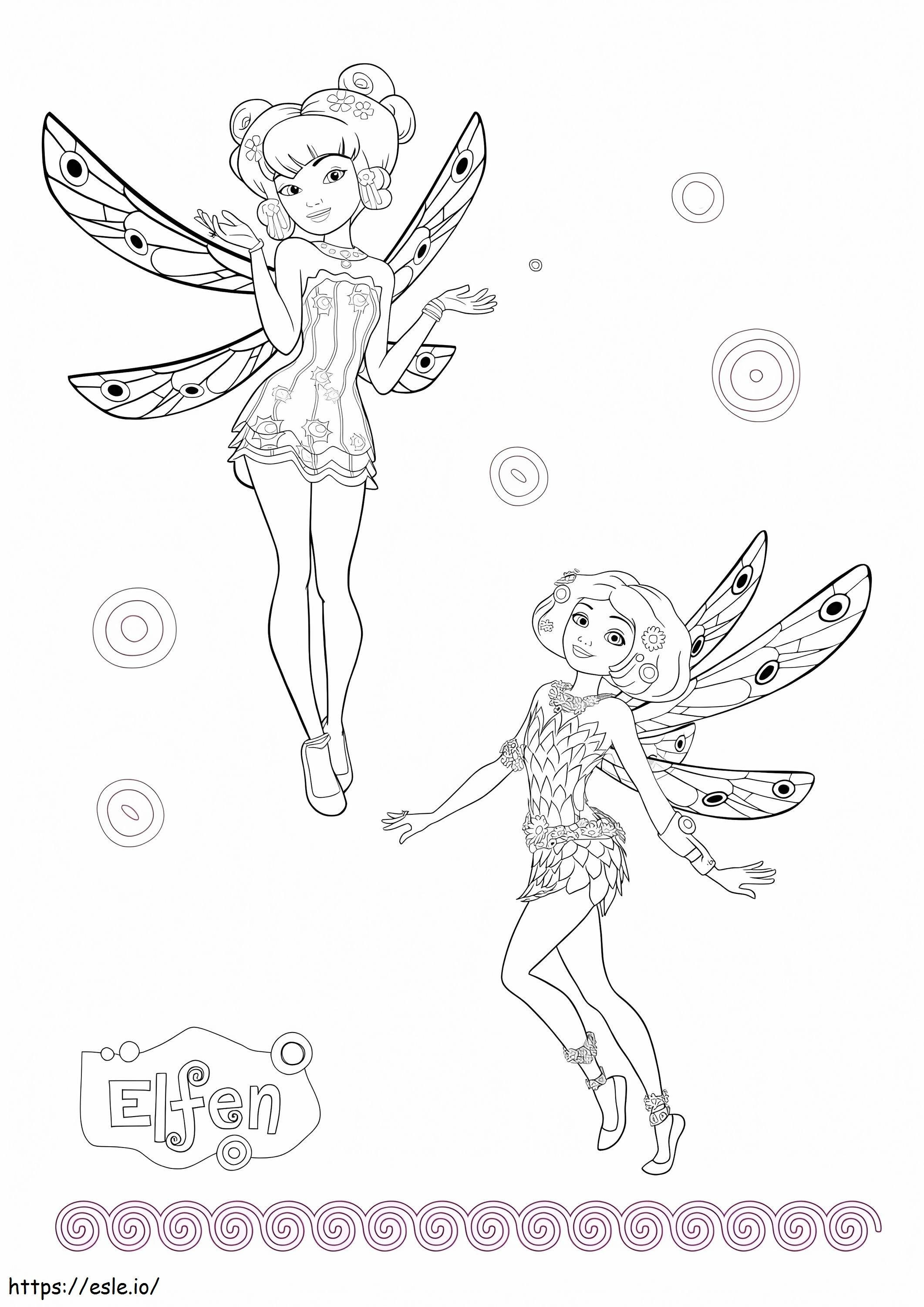 Elves From Mia And Me coloring page