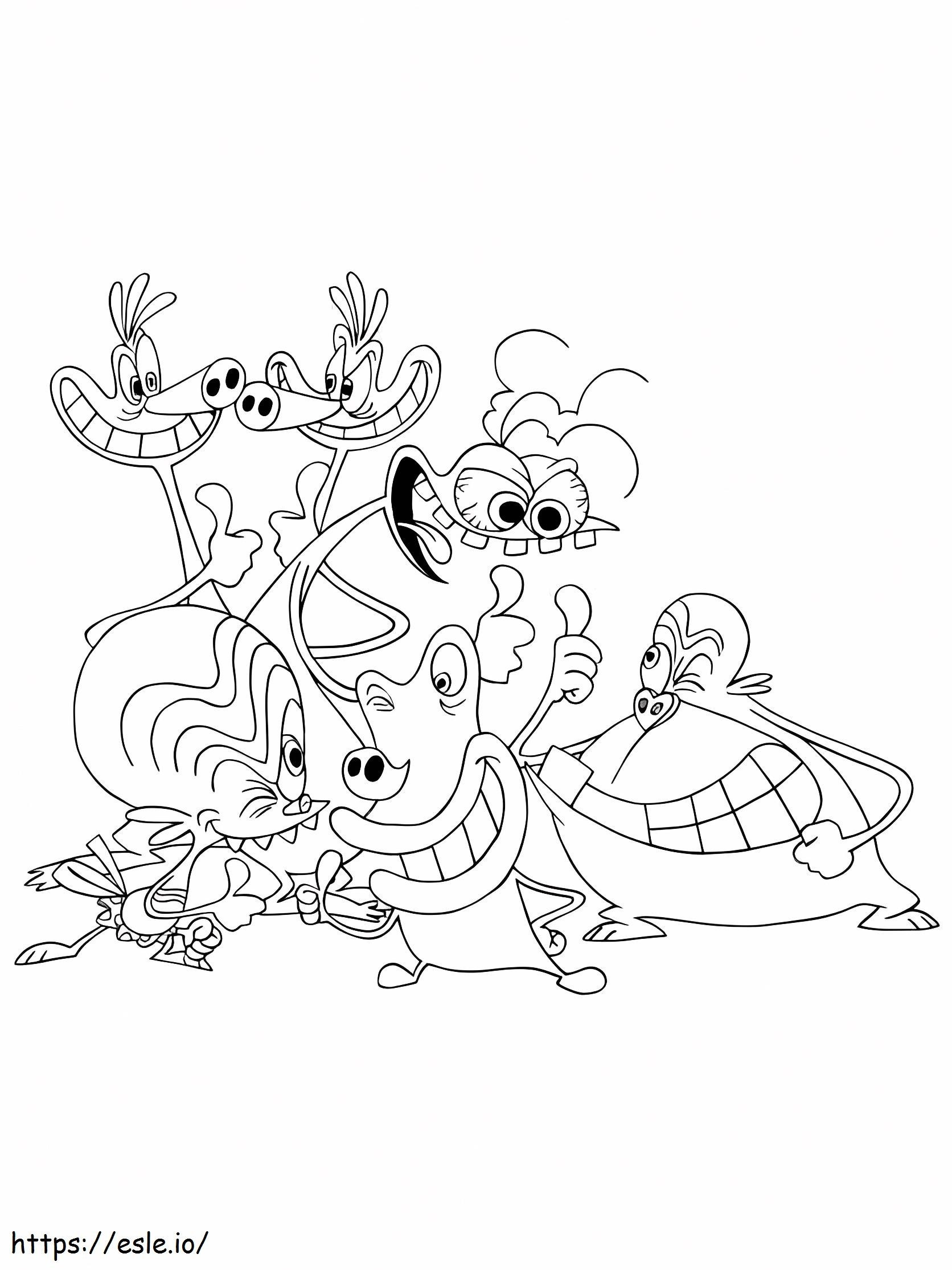 Happy Space Goofs coloring page