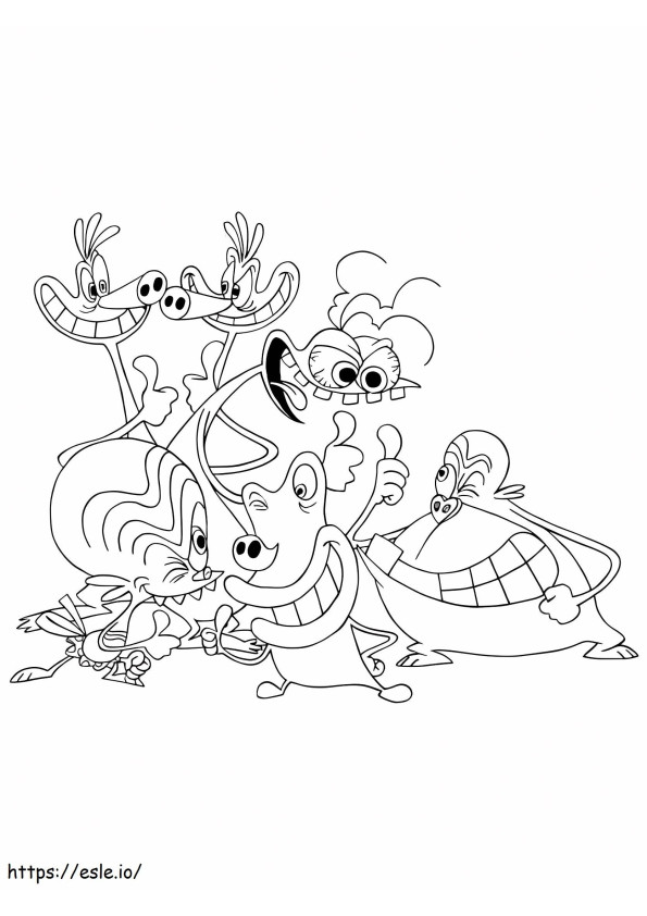 Happy Space Goofs coloring page