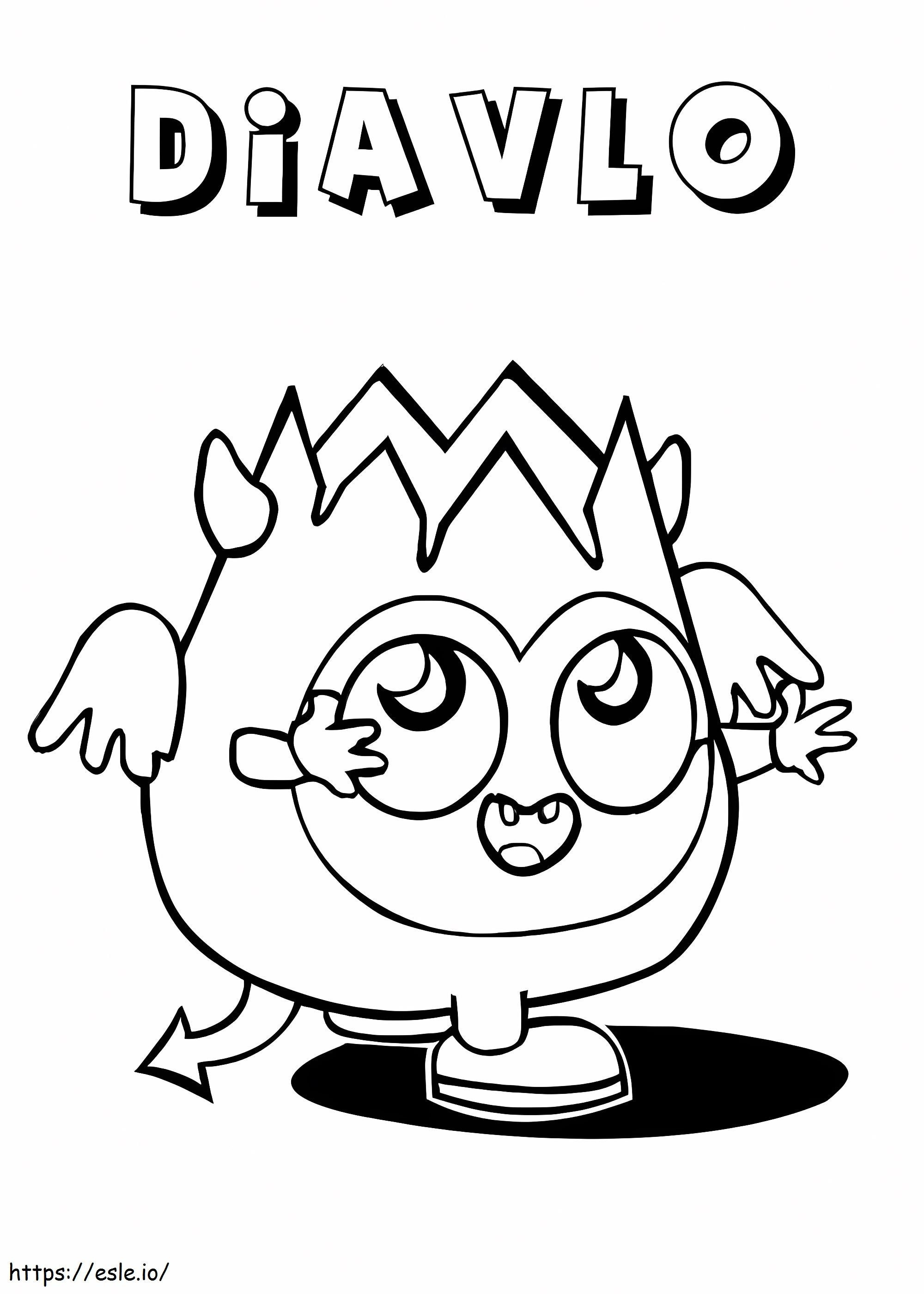Diavlo From Moshi Monsters coloring page