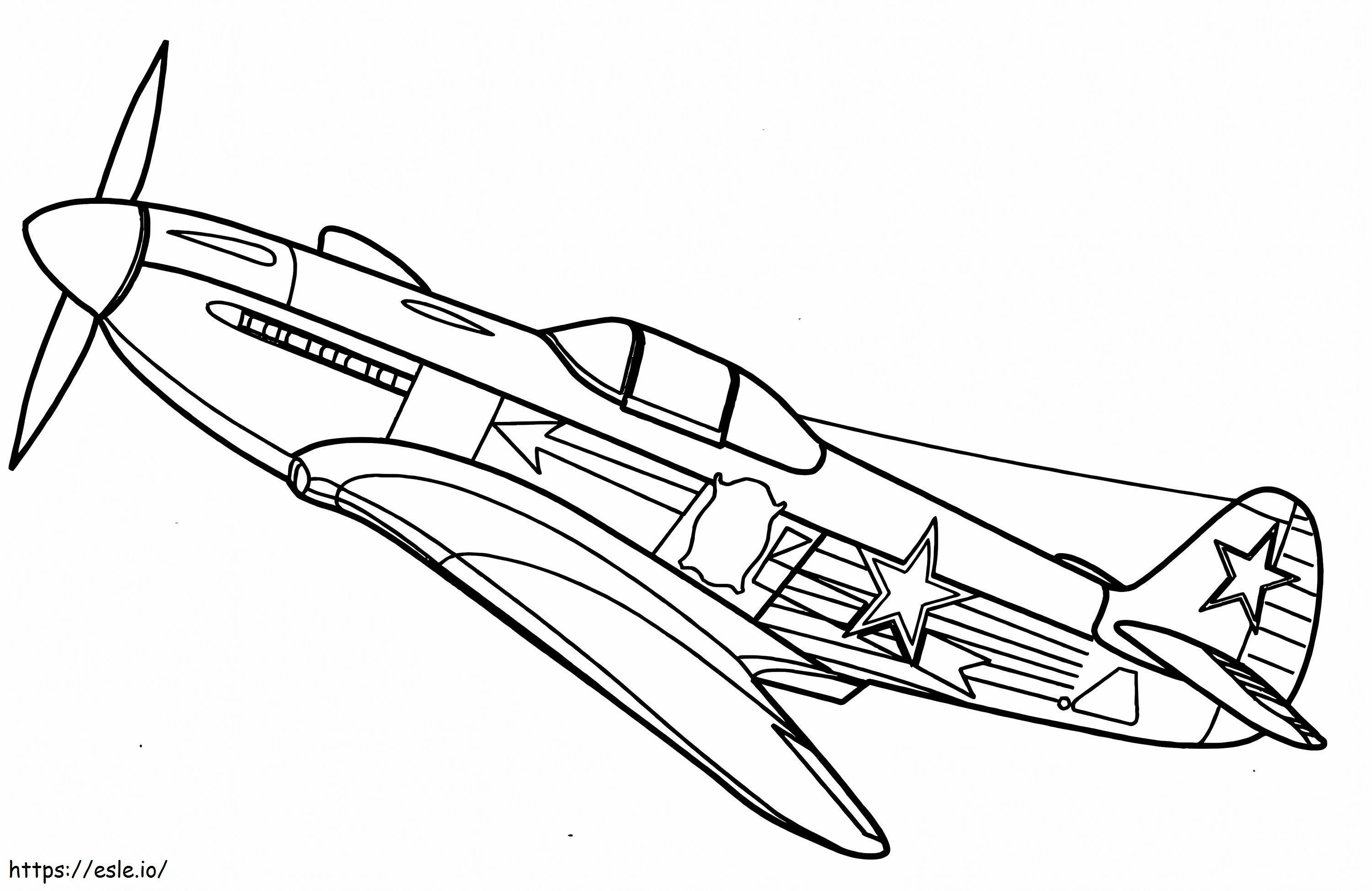 Aeronave Yakovlev Yak 3 para colorir