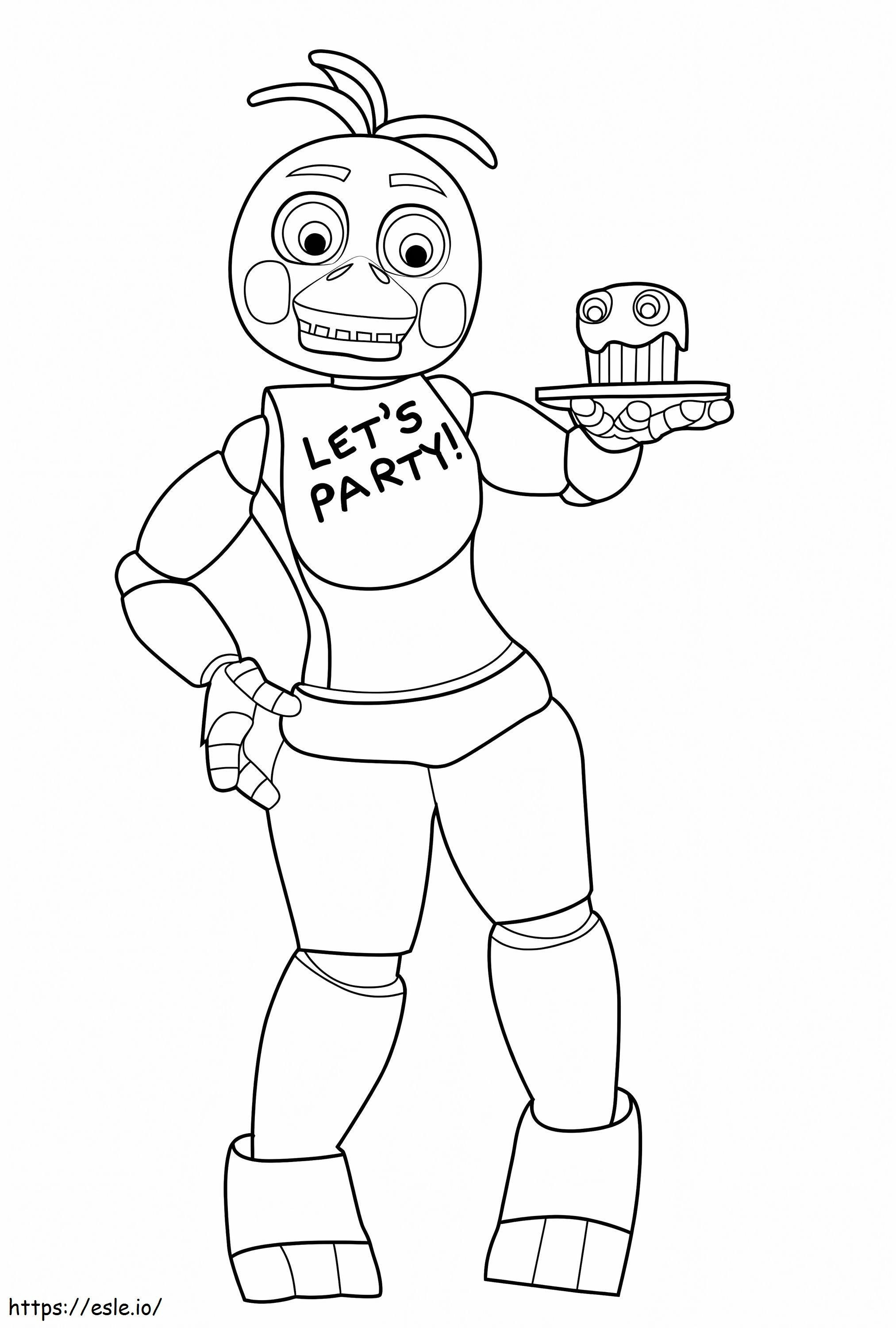 Toy Girl FNAF coloring page