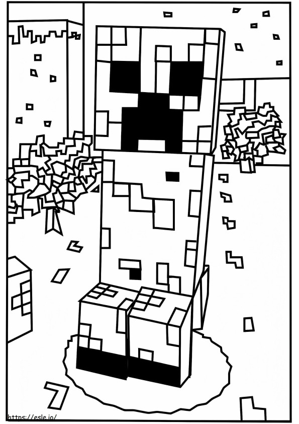 Minecraft Creeper Printable coloring page