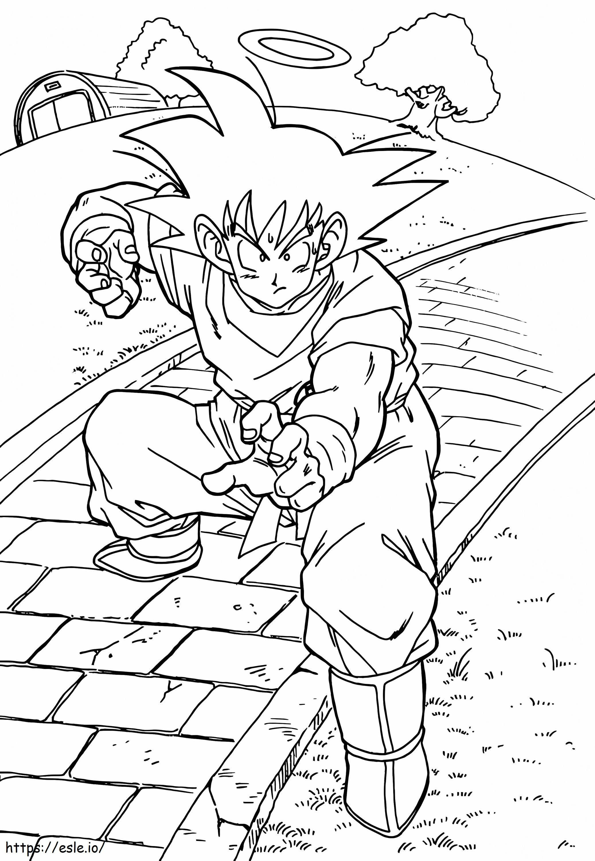 Son Goku está morto para colorir