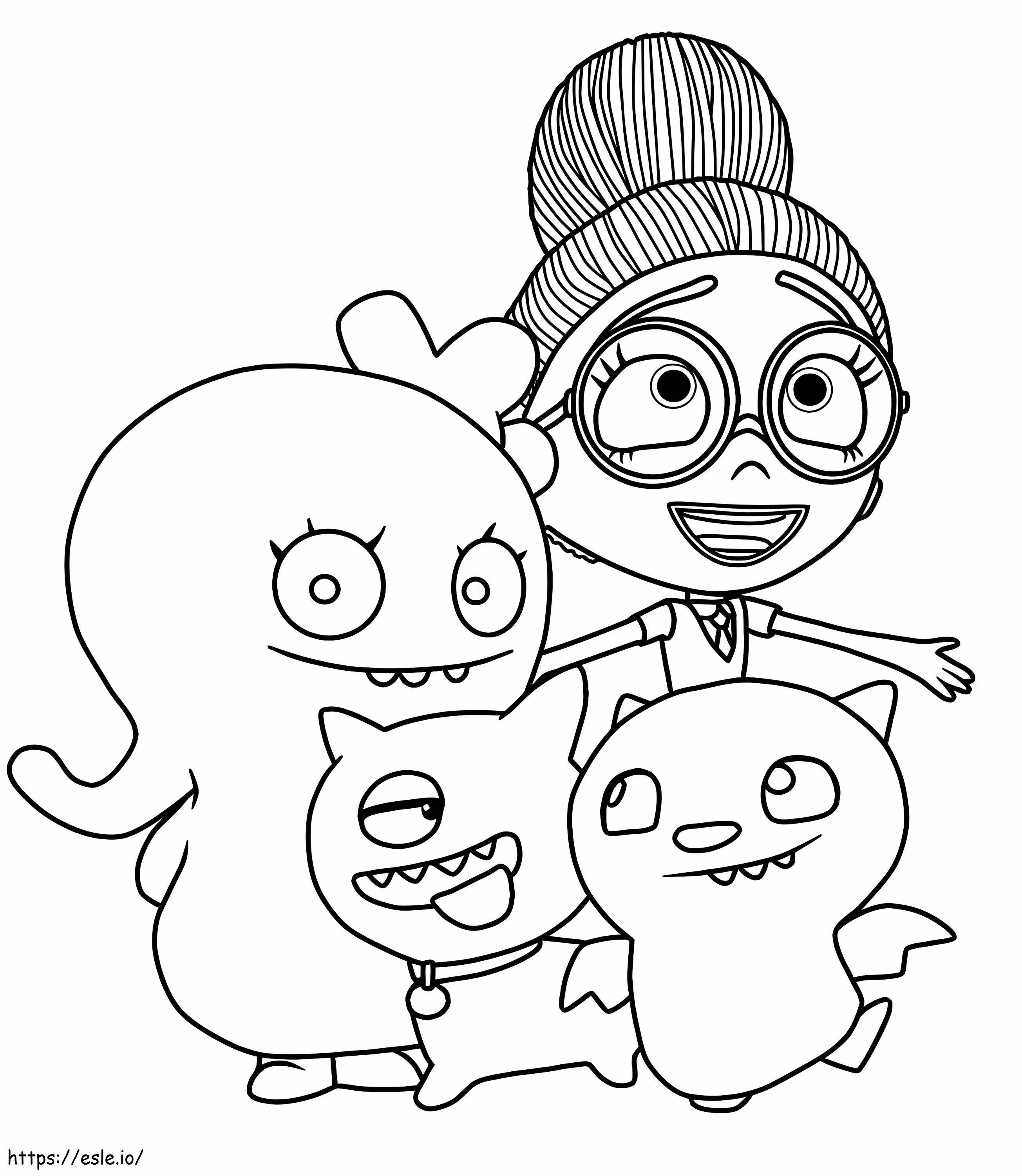 UglyDolls 3 Coloring Page for Kids