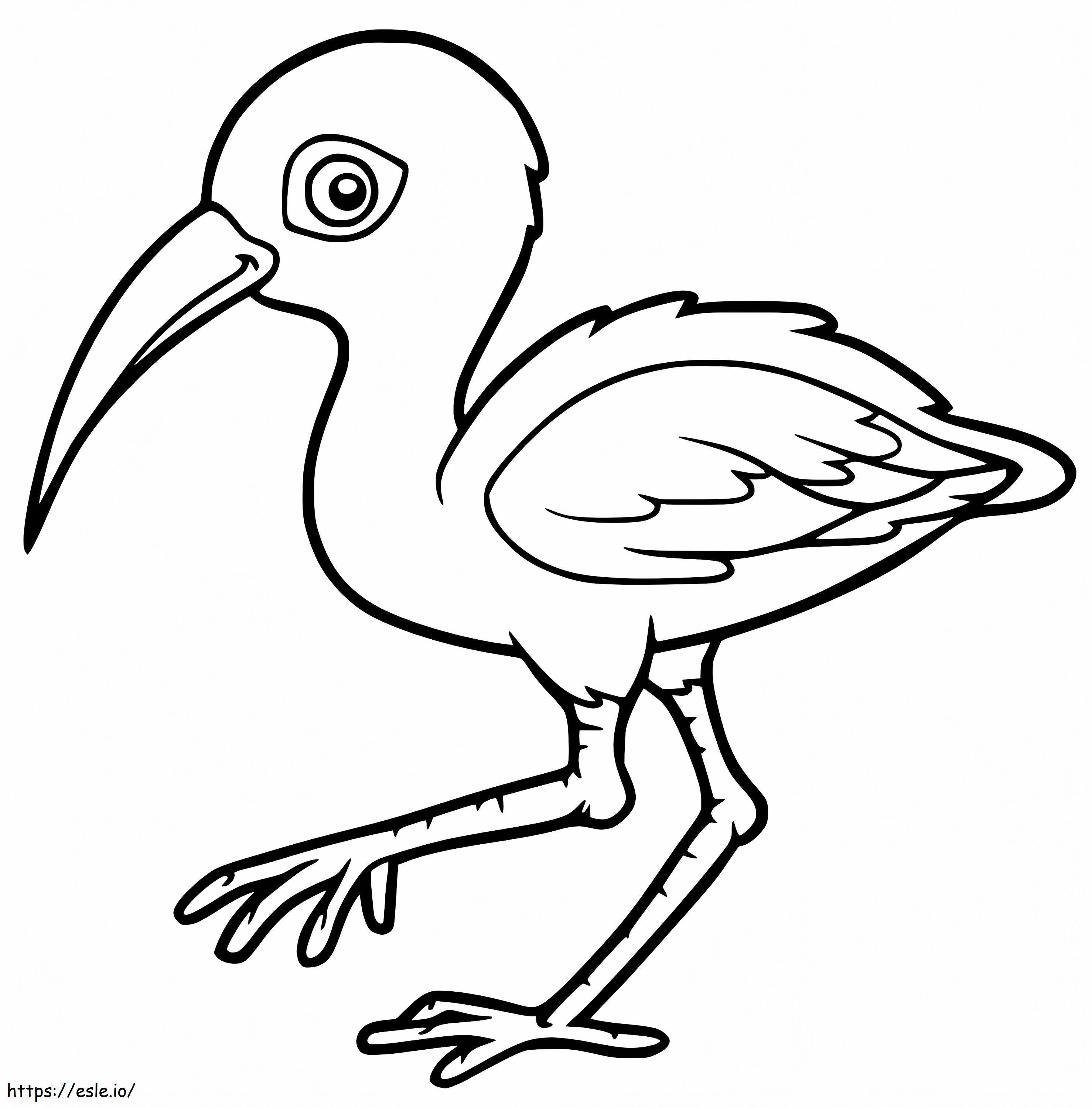 Coloriage Ibis mignon à imprimer dessin