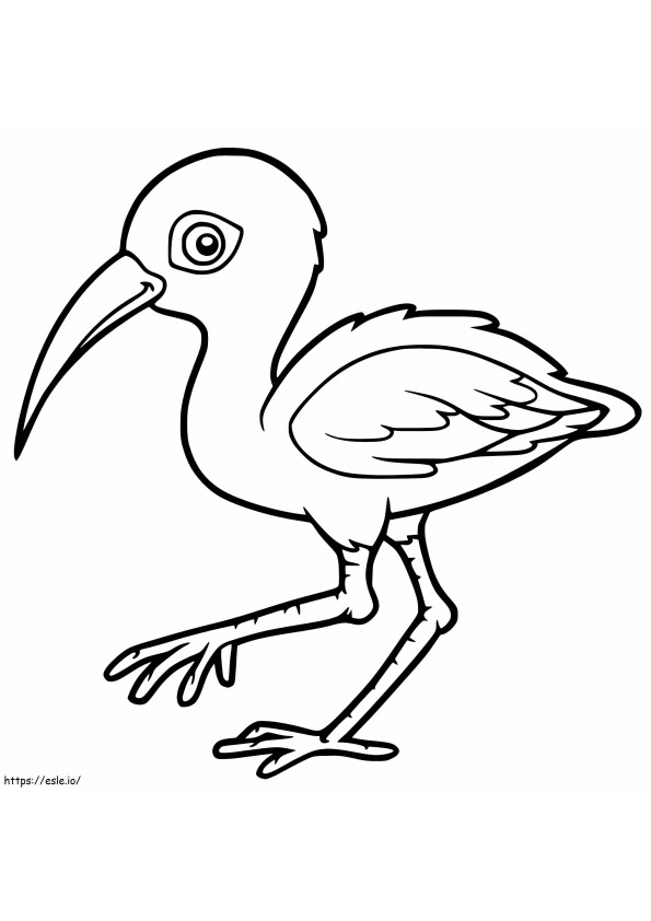 Cute Ibis coloring page