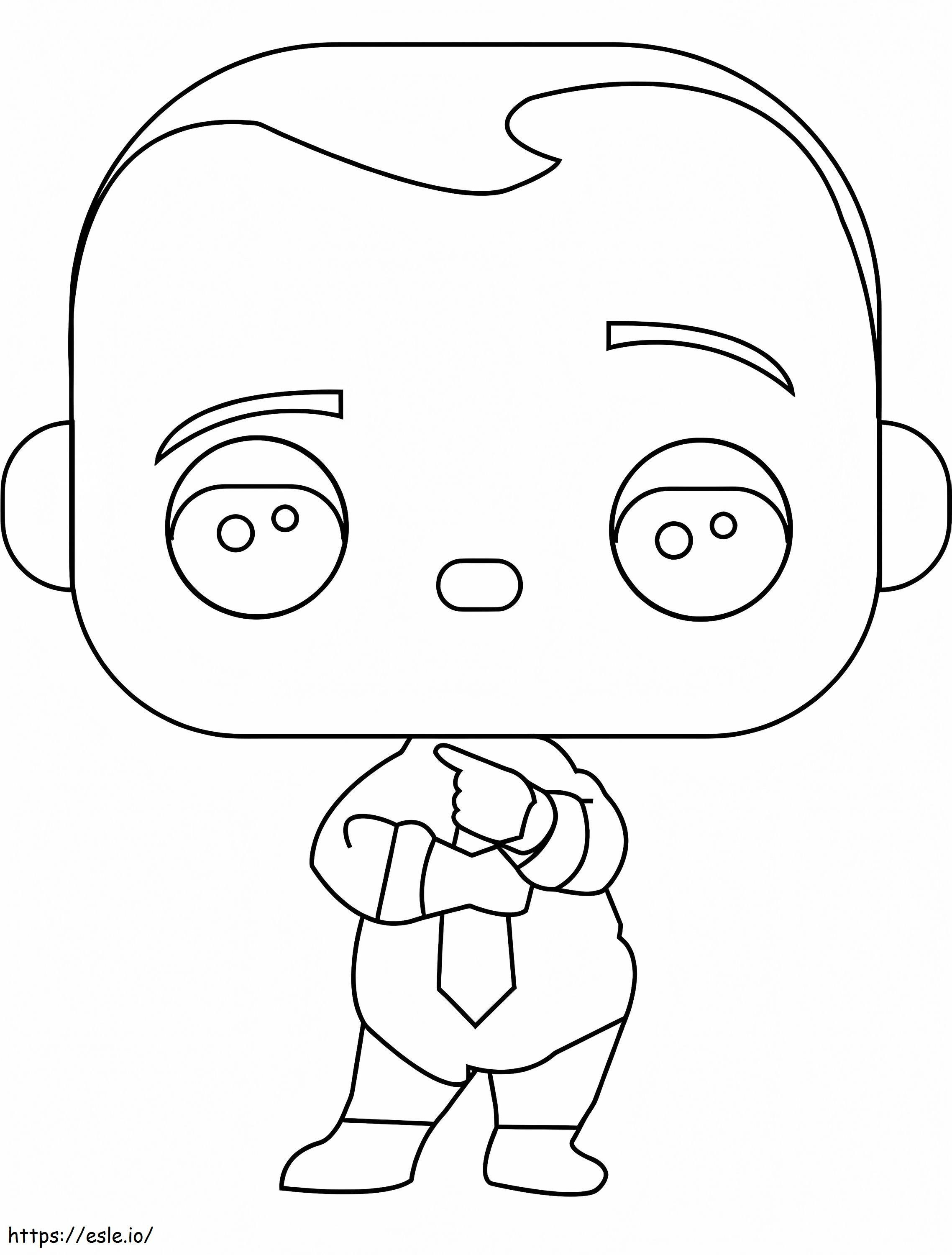 Boss Baby Funko coloring page