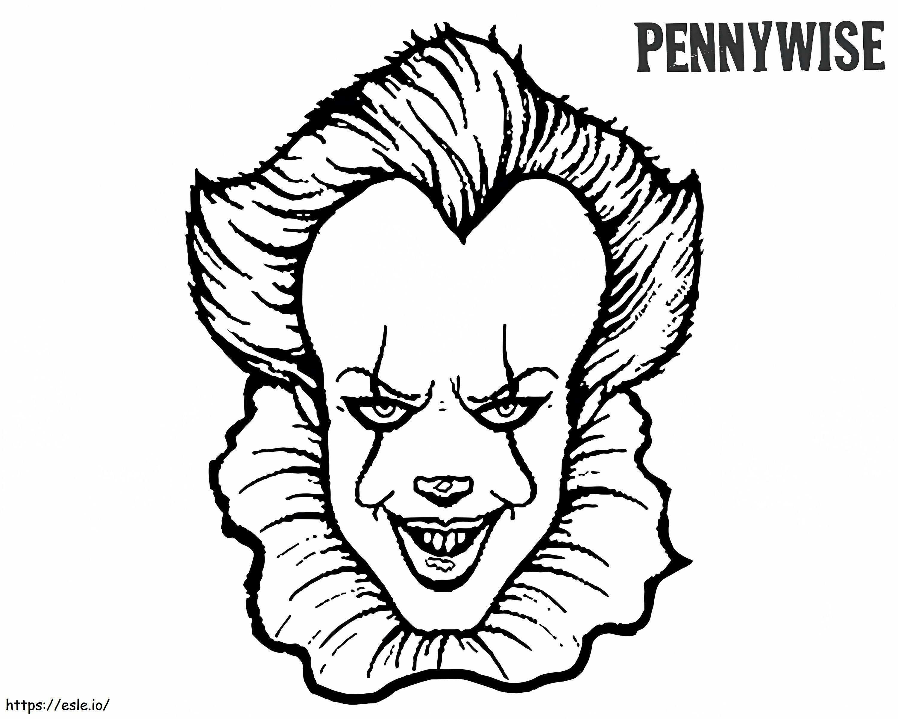 Il volto di Pennywise da colorare
