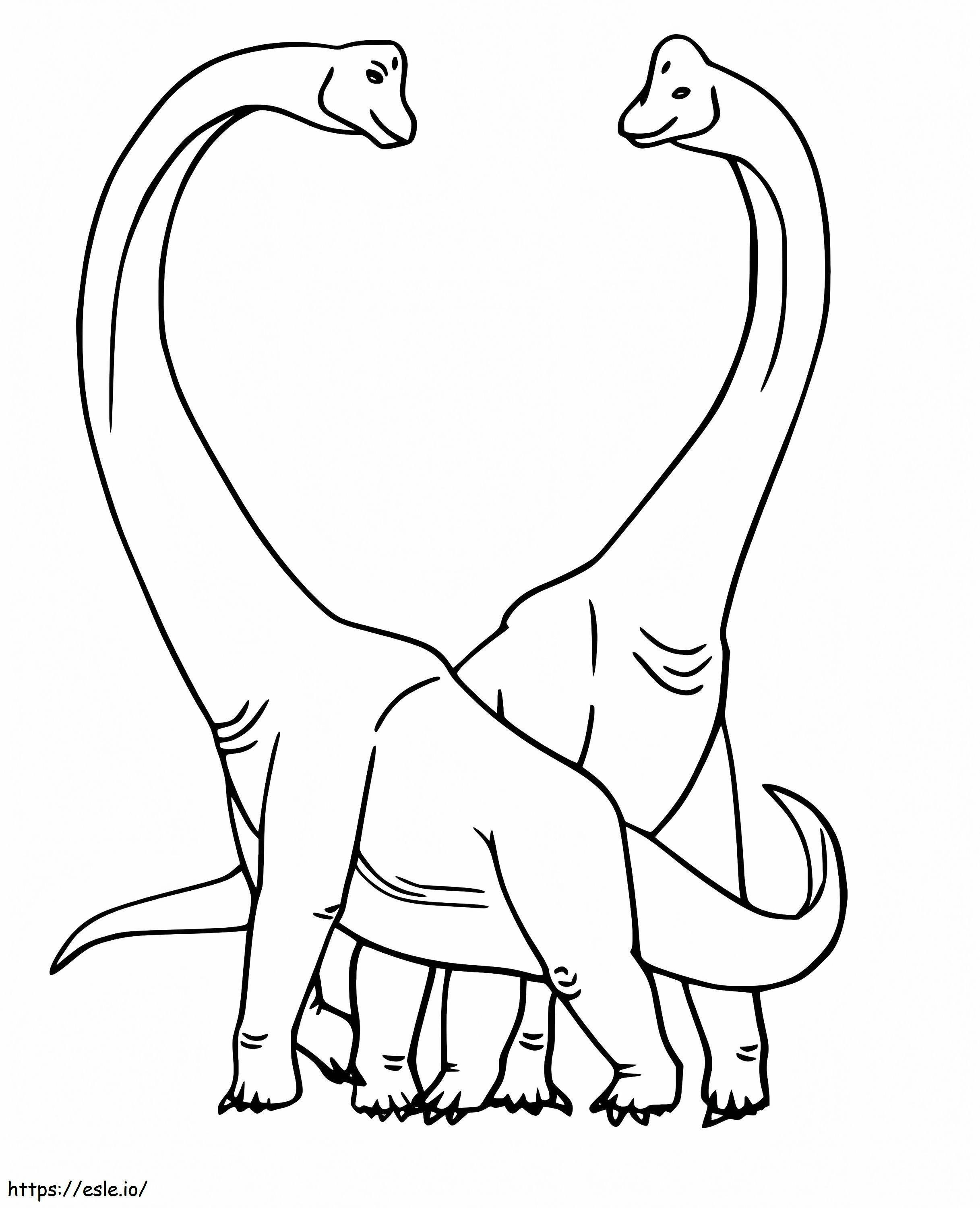 Coloriage Brachiosaure 9 à imprimer dessin