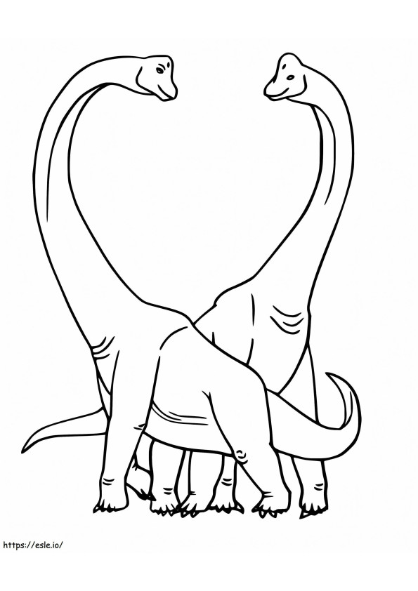 Coloriage Brachiosaure 9 à imprimer dessin