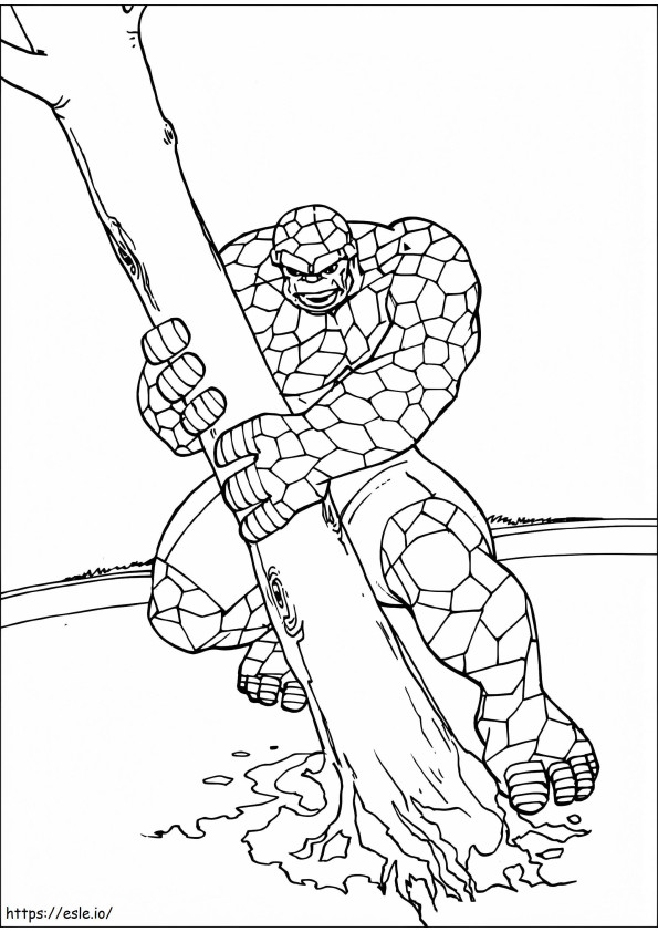 The Thing From Fantastic Four coloring page