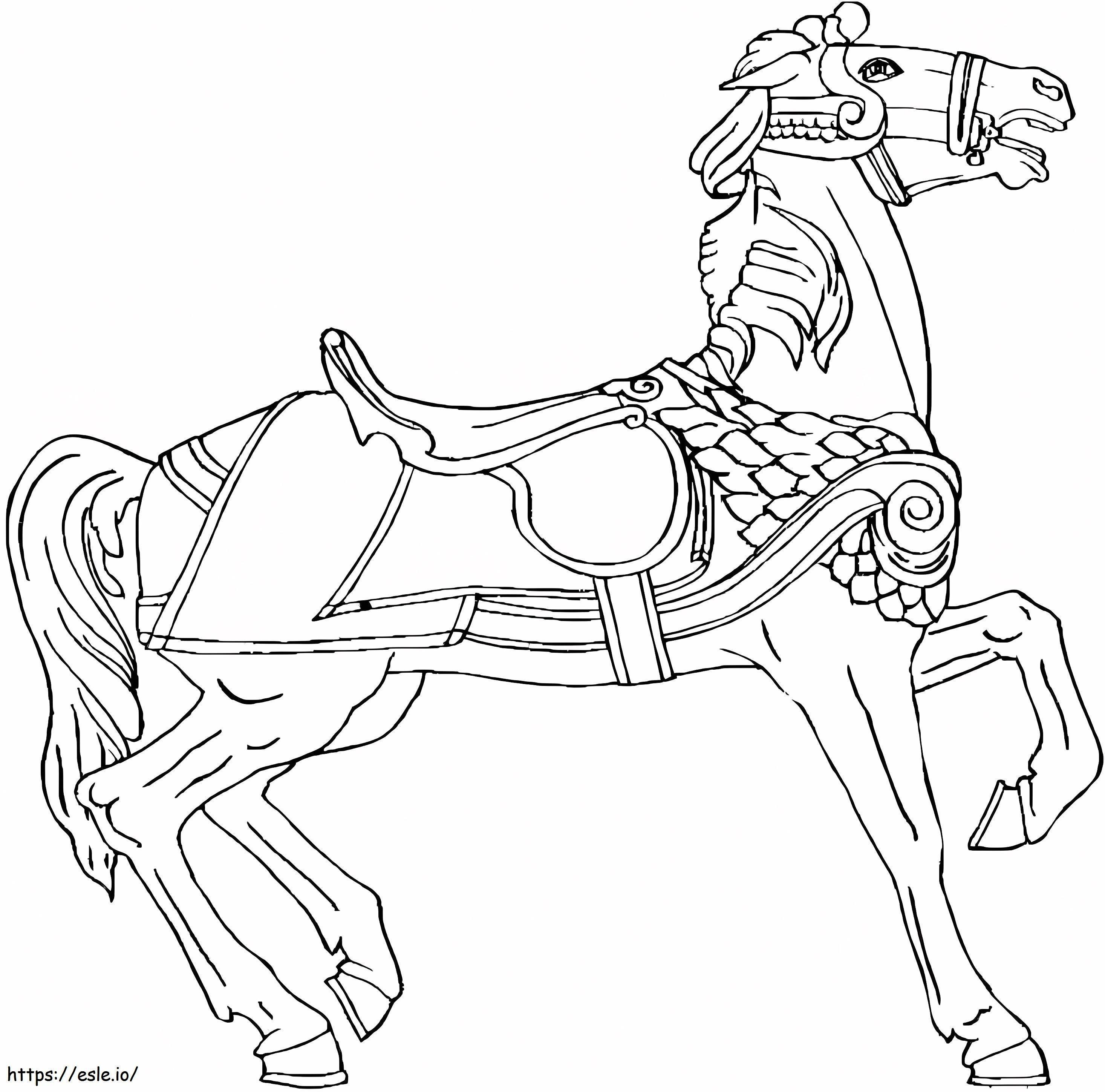 Cavalo Carrossel 1 para colorir