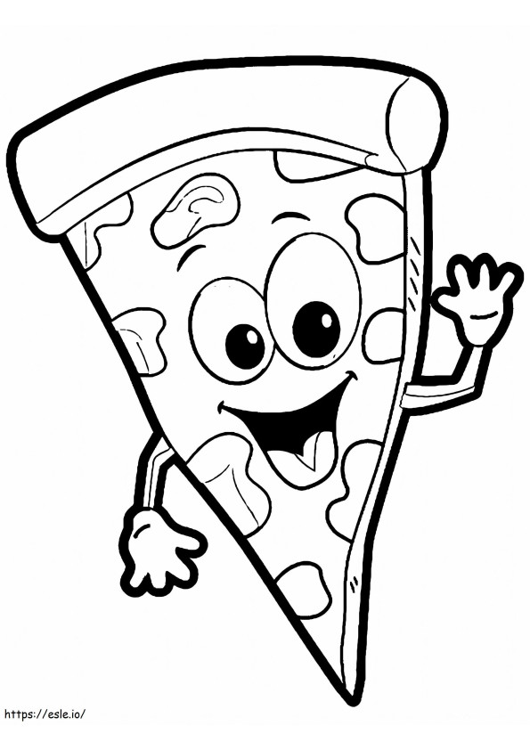 Mr Pizza Funny coloring page