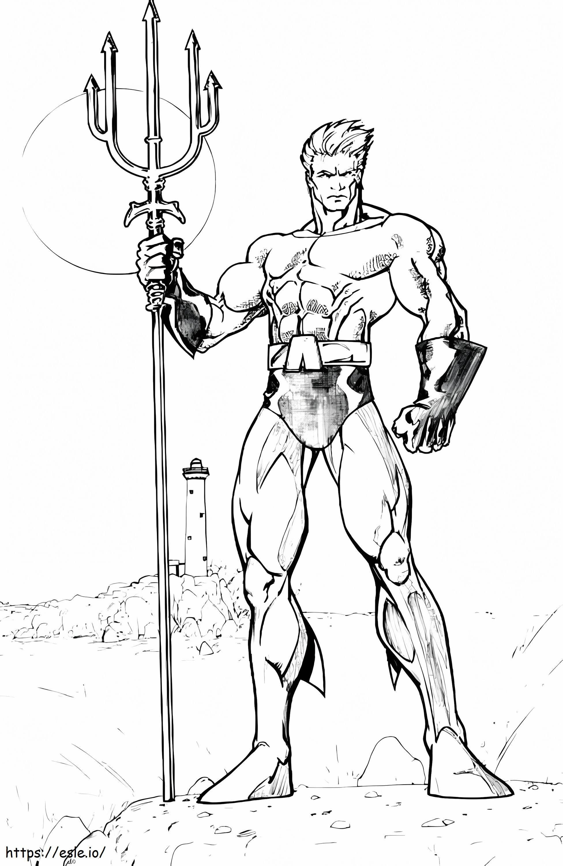Aquaman Standing coloring page