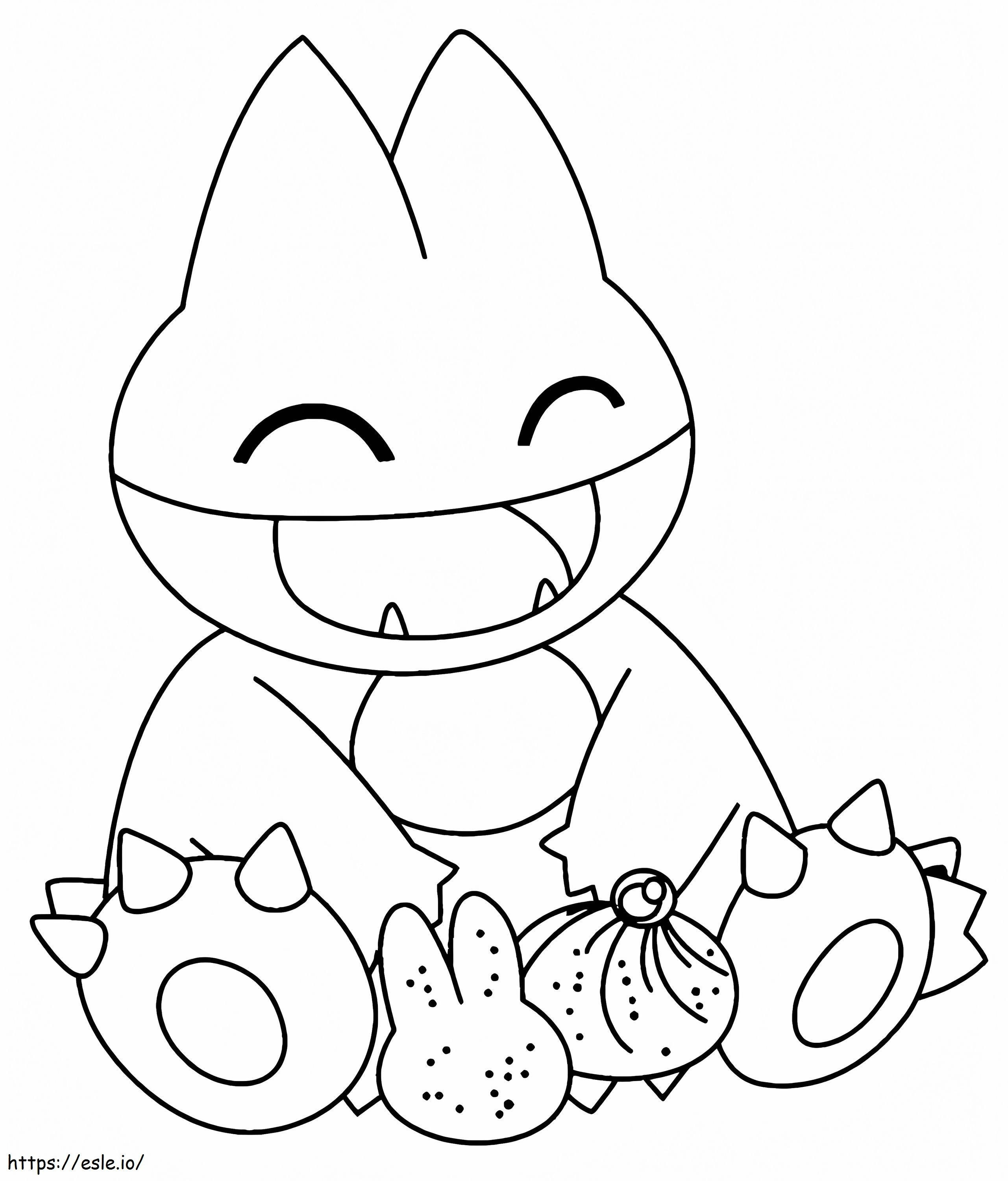 Cute Munchlax Pokemon coloring page