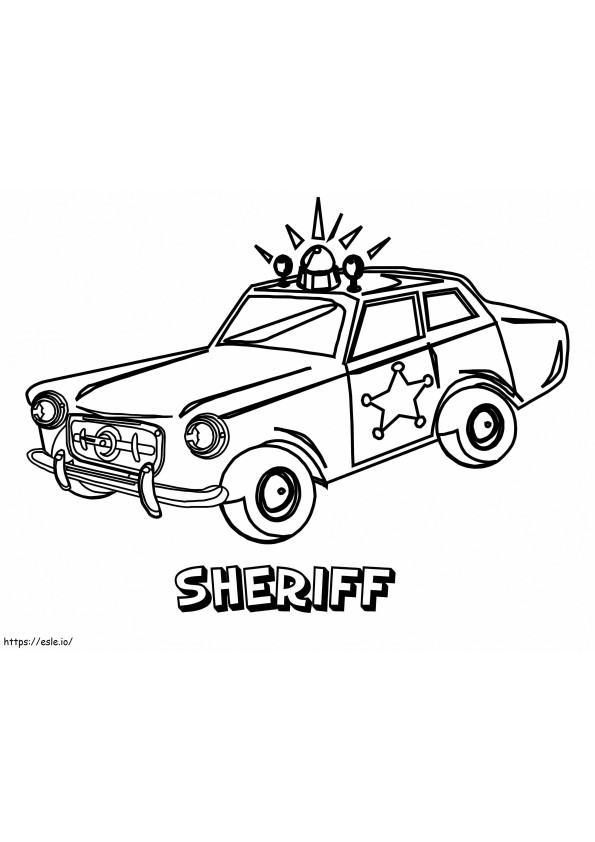 Police Car 9 coloring page
