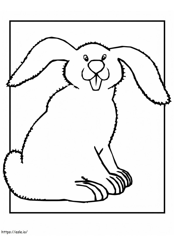 Un coniglio bianco da colorare