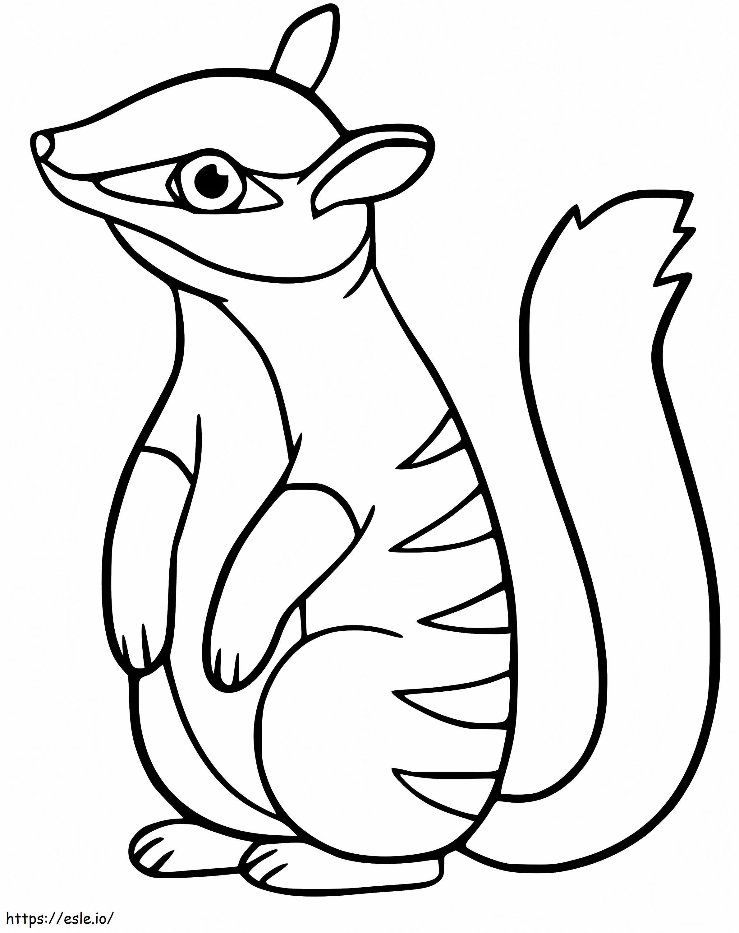 Lovely Numbat coloring page