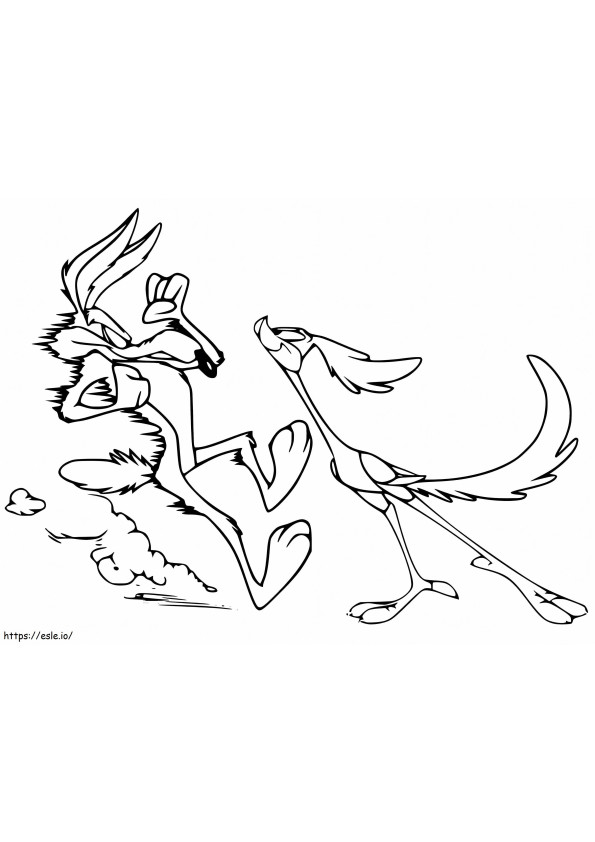 Road Runner And Wile E Coyote coloring page