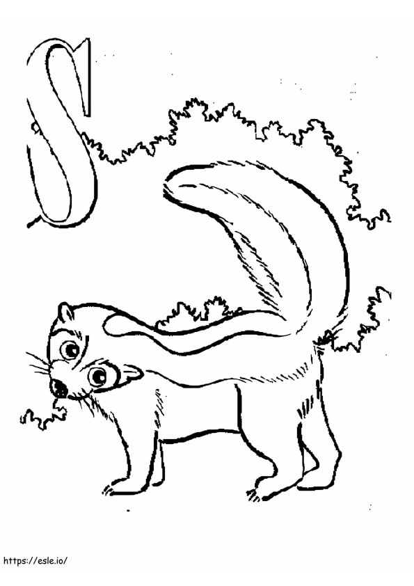 S Is For Zorrillo coloring page