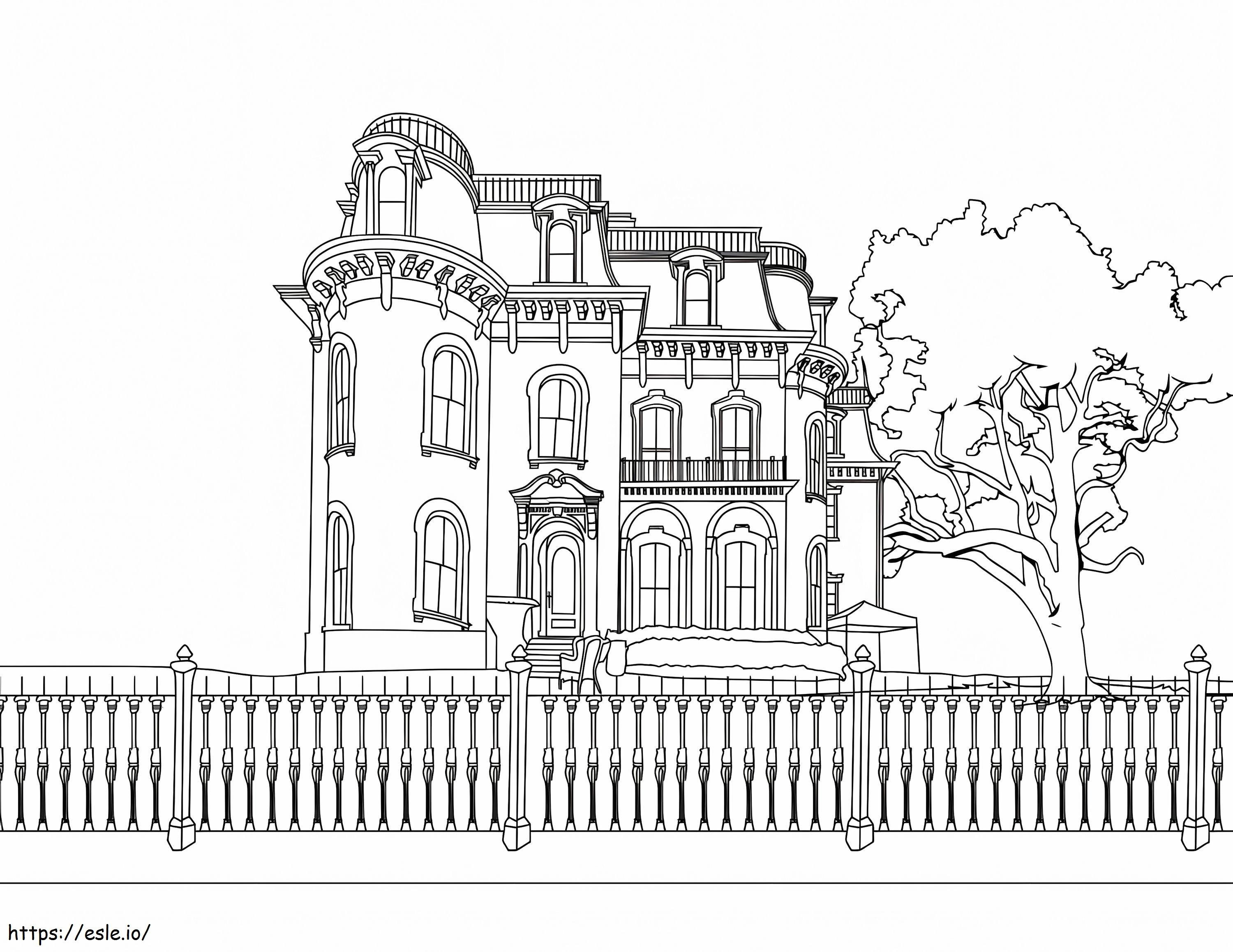 Big Mansion 1 coloring page