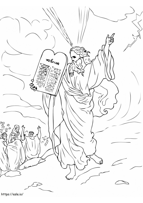Tízparancsolat kifestő