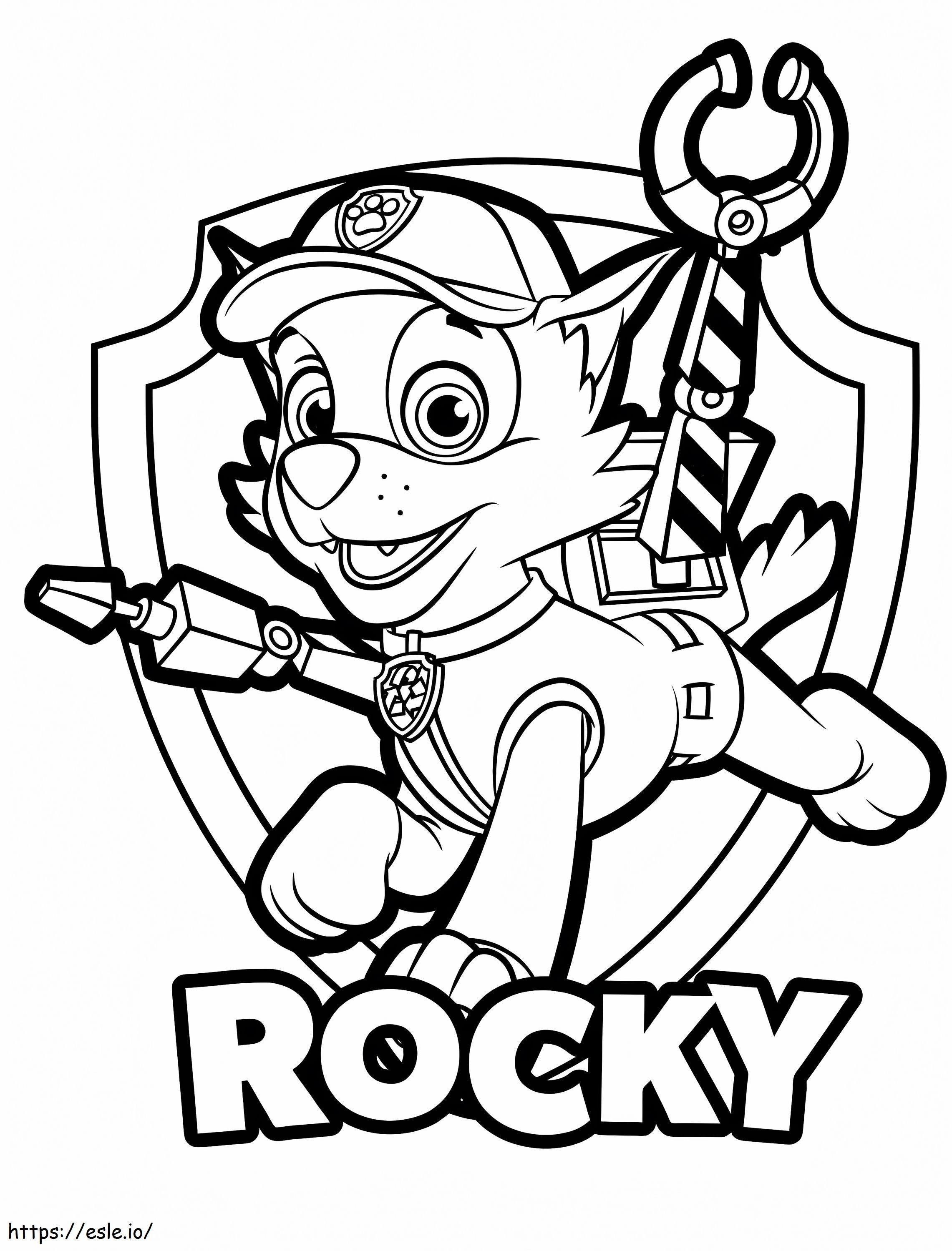 Coloriage Rocky de Paw Patrol à imprimer dessin