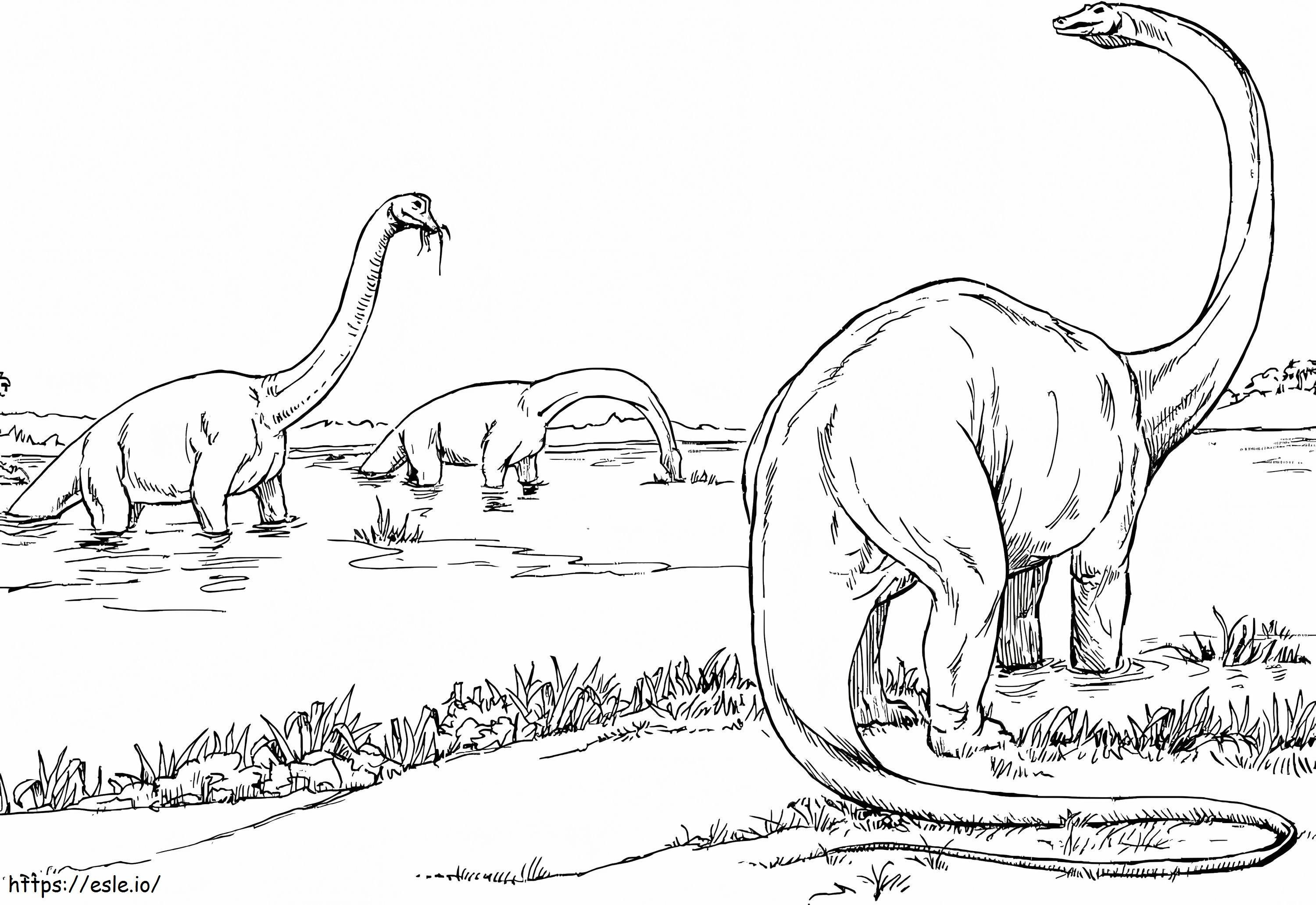 Coloriage Brachiosaure 2 à imprimer dessin
