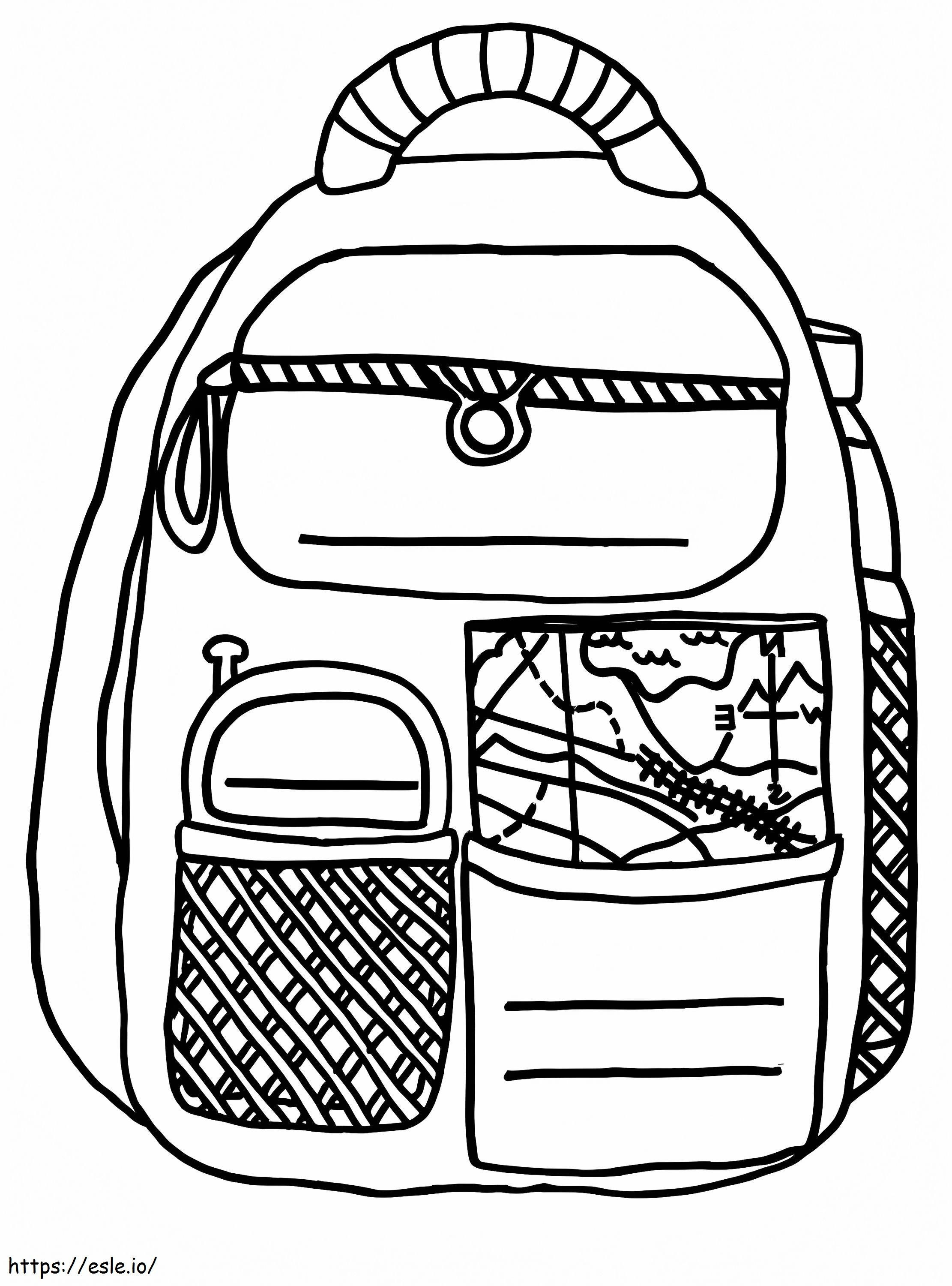 Nice Backpack coloring page