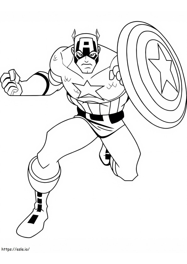 Captain America From The Cartoon coloring page